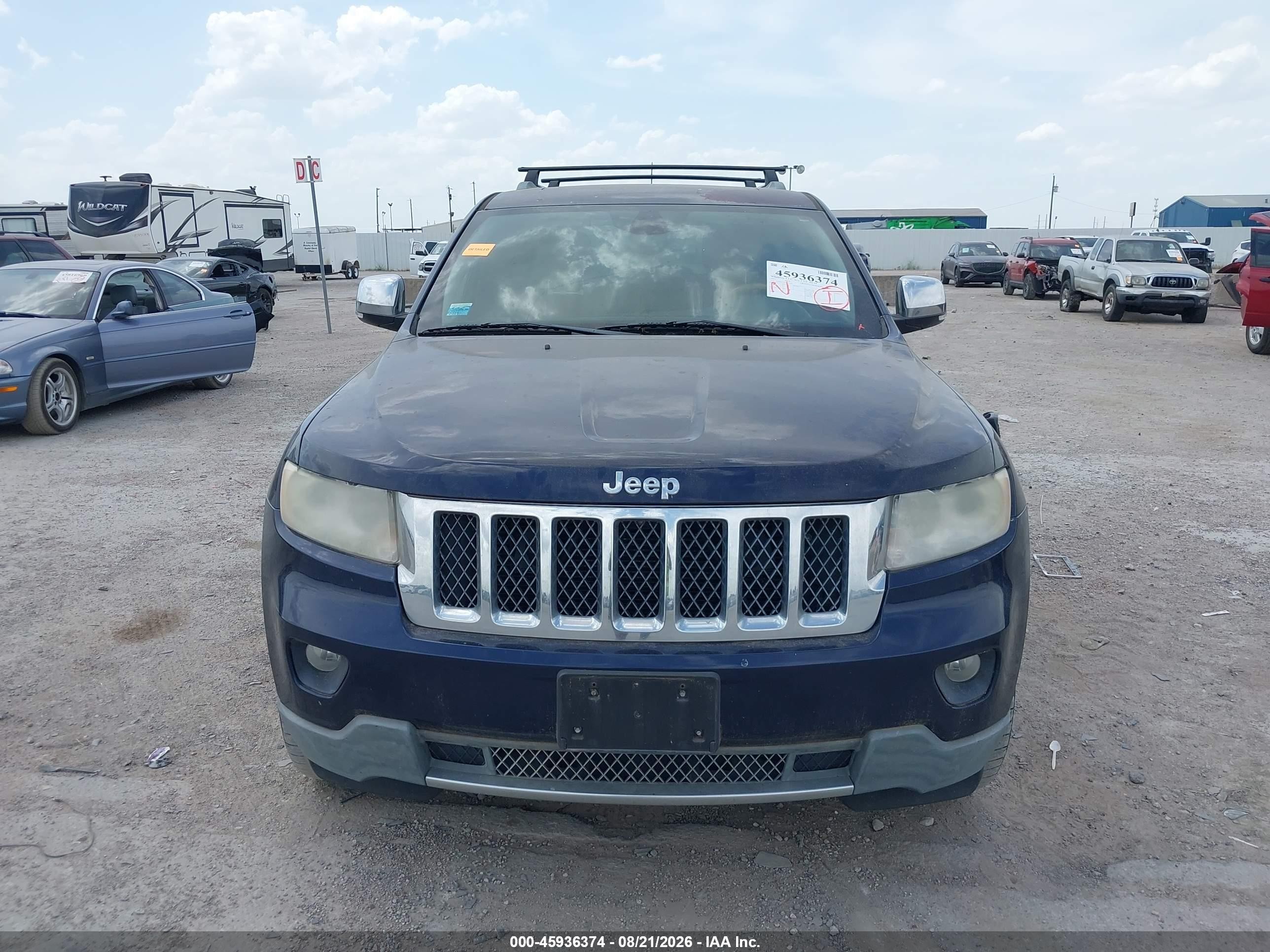 2012 Jeep Grand Cherokee Overland Dark Blue vin: 1C4RJFCT4CC161256