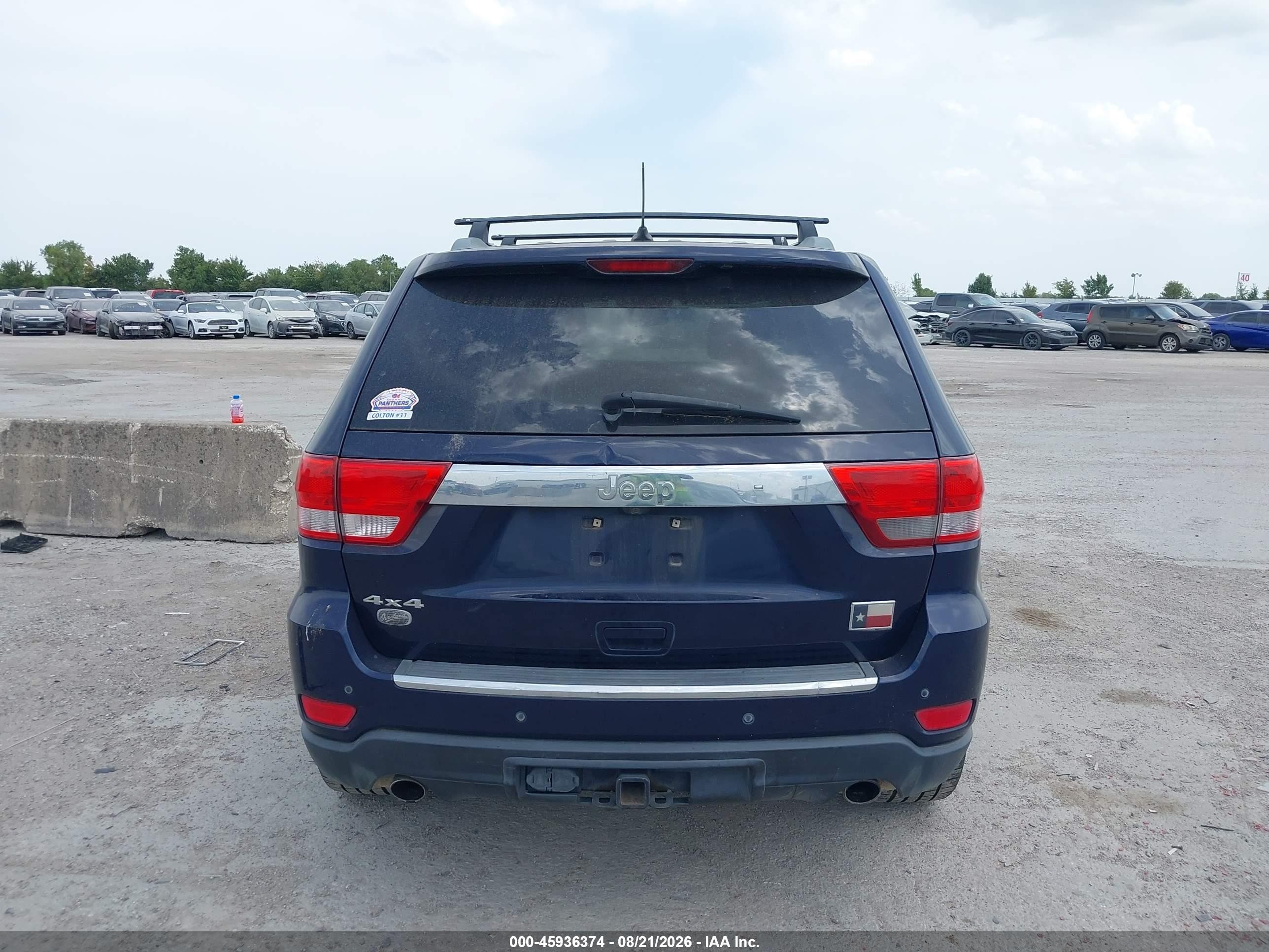 2012 Jeep Grand Cherokee Overland Dark Blue vin: 1C4RJFCT4CC161256