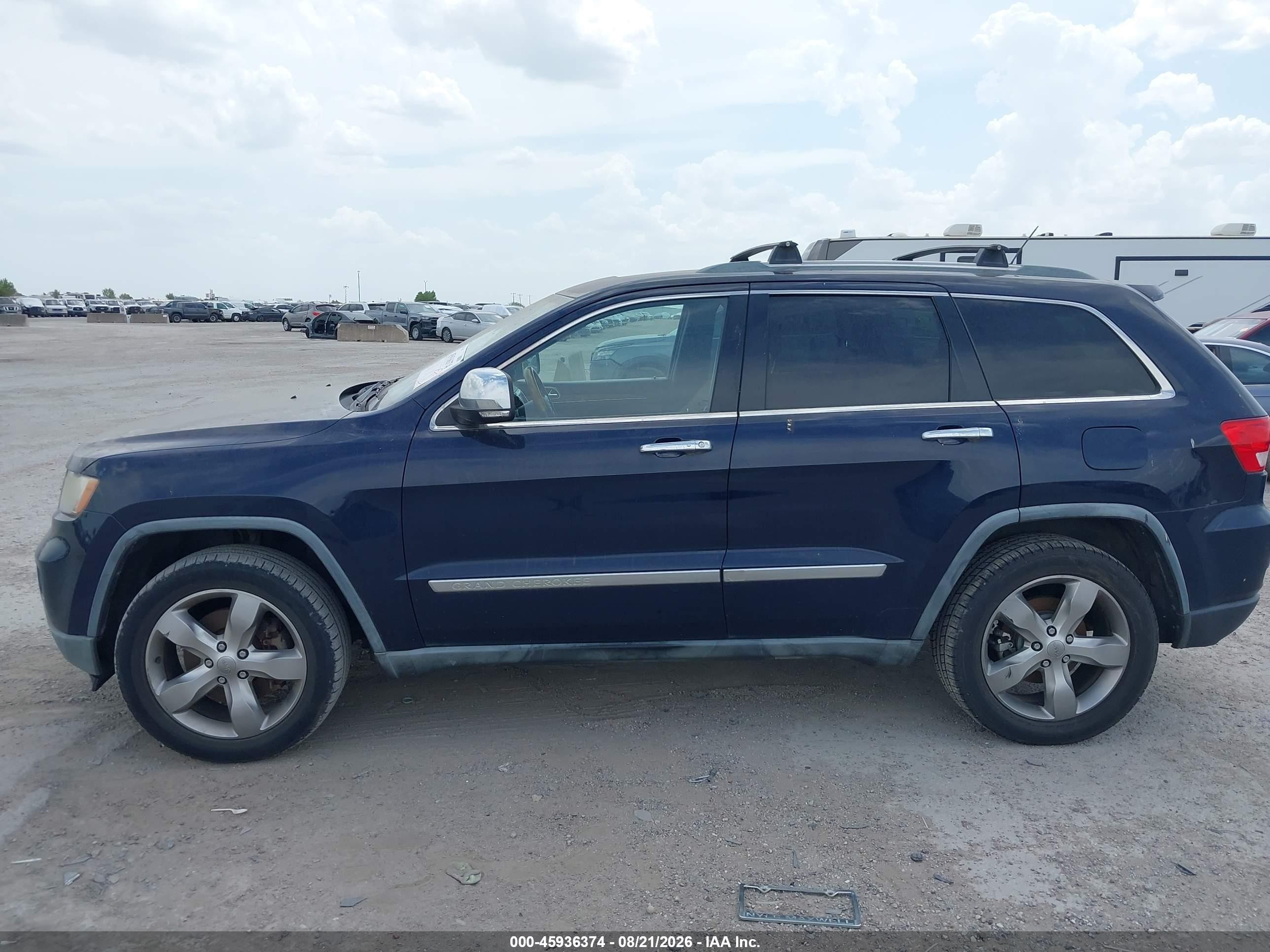 2012 Jeep Grand Cherokee Overland Dark Blue vin: 1C4RJFCT4CC161256