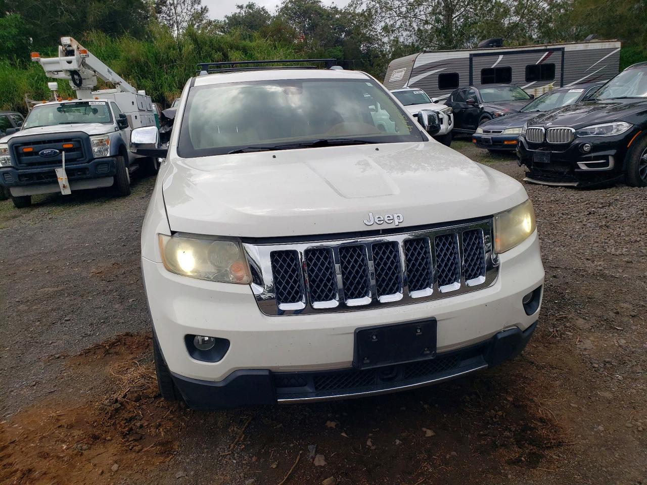 2012 Jeep Grand Cherokee Overland White vin: 1C4RJFCT4CC200282