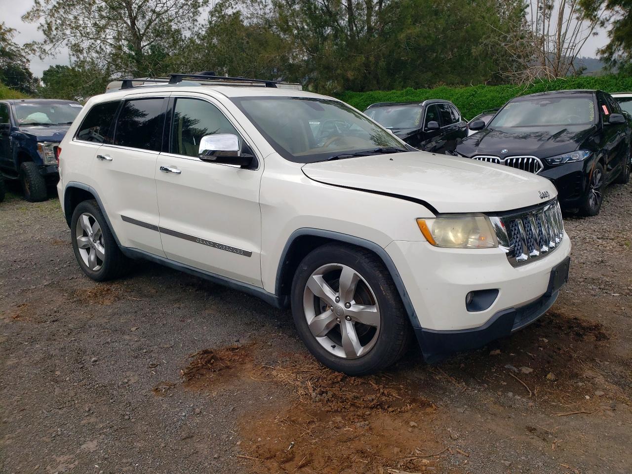 2012 Jeep Grand Cherokee Overland White vin: 1C4RJFCT4CC200282