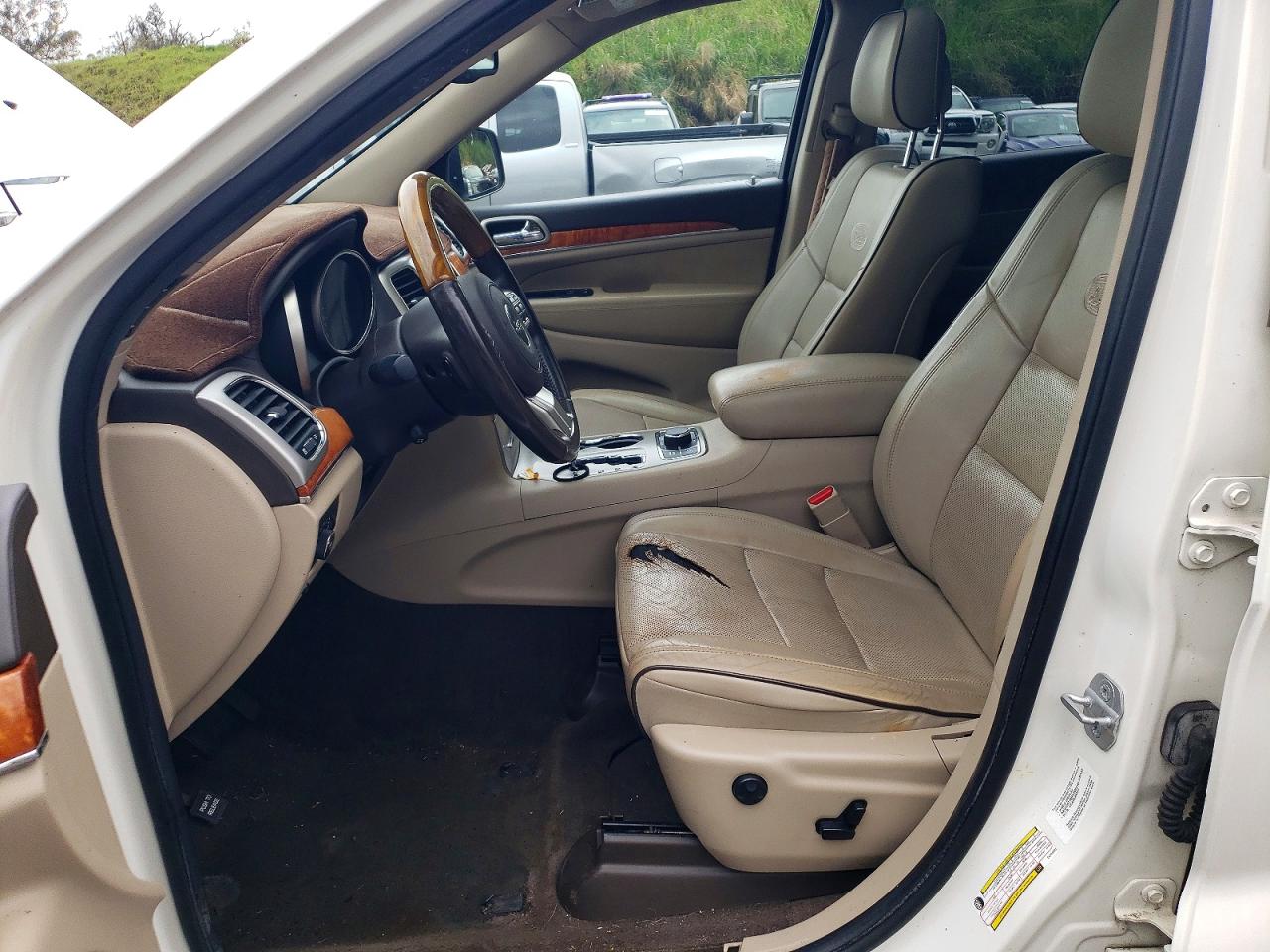2012 Jeep Grand Cherokee Overland White vin: 1C4RJFCT4CC200282