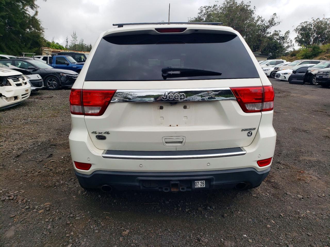 2012 Jeep Grand Cherokee Overland White vin: 1C4RJFCT4CC200282