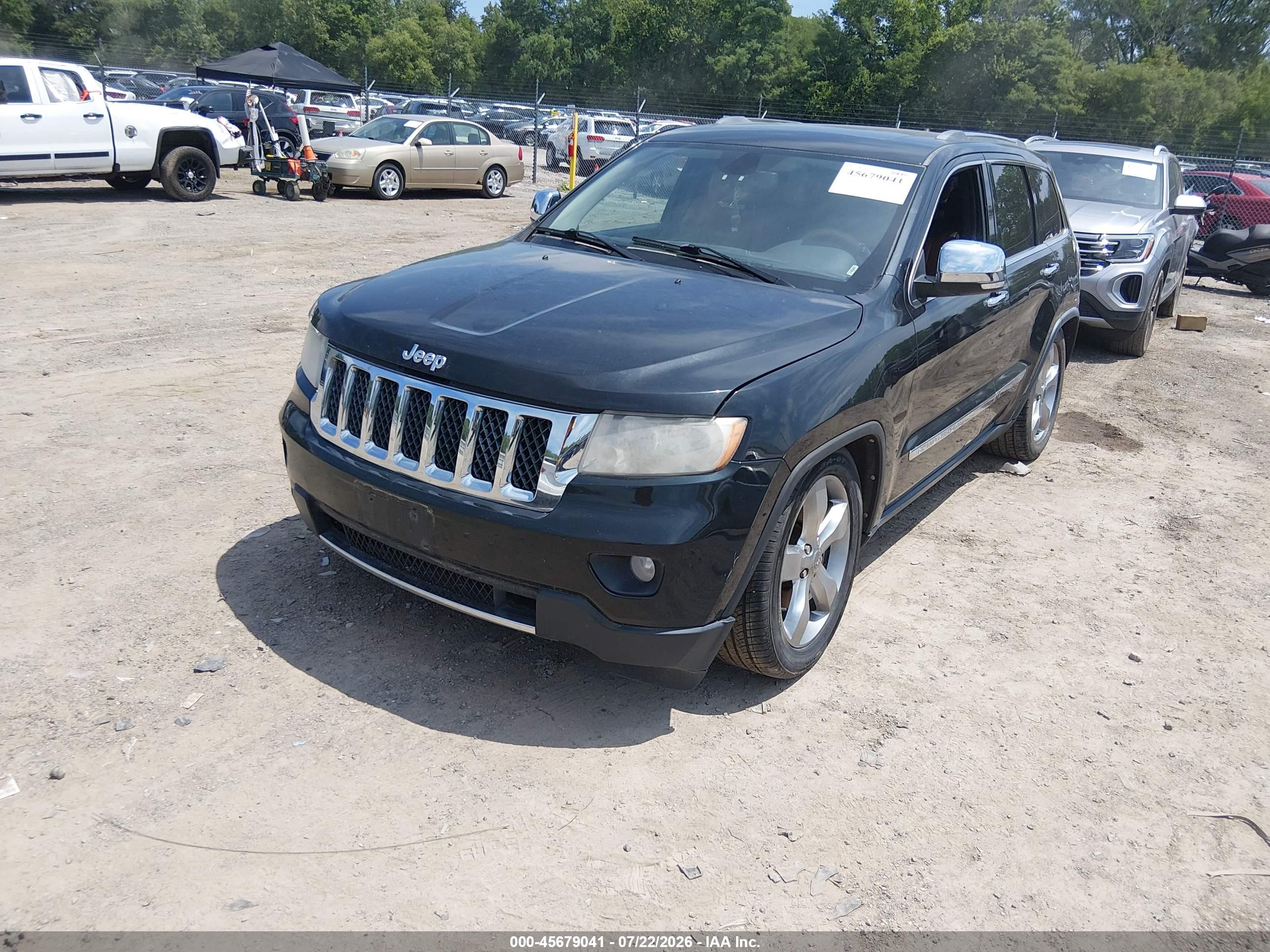 2012 Jeep Grand Cherokee Overland Black vin: 1C4RJFCT4CC269537