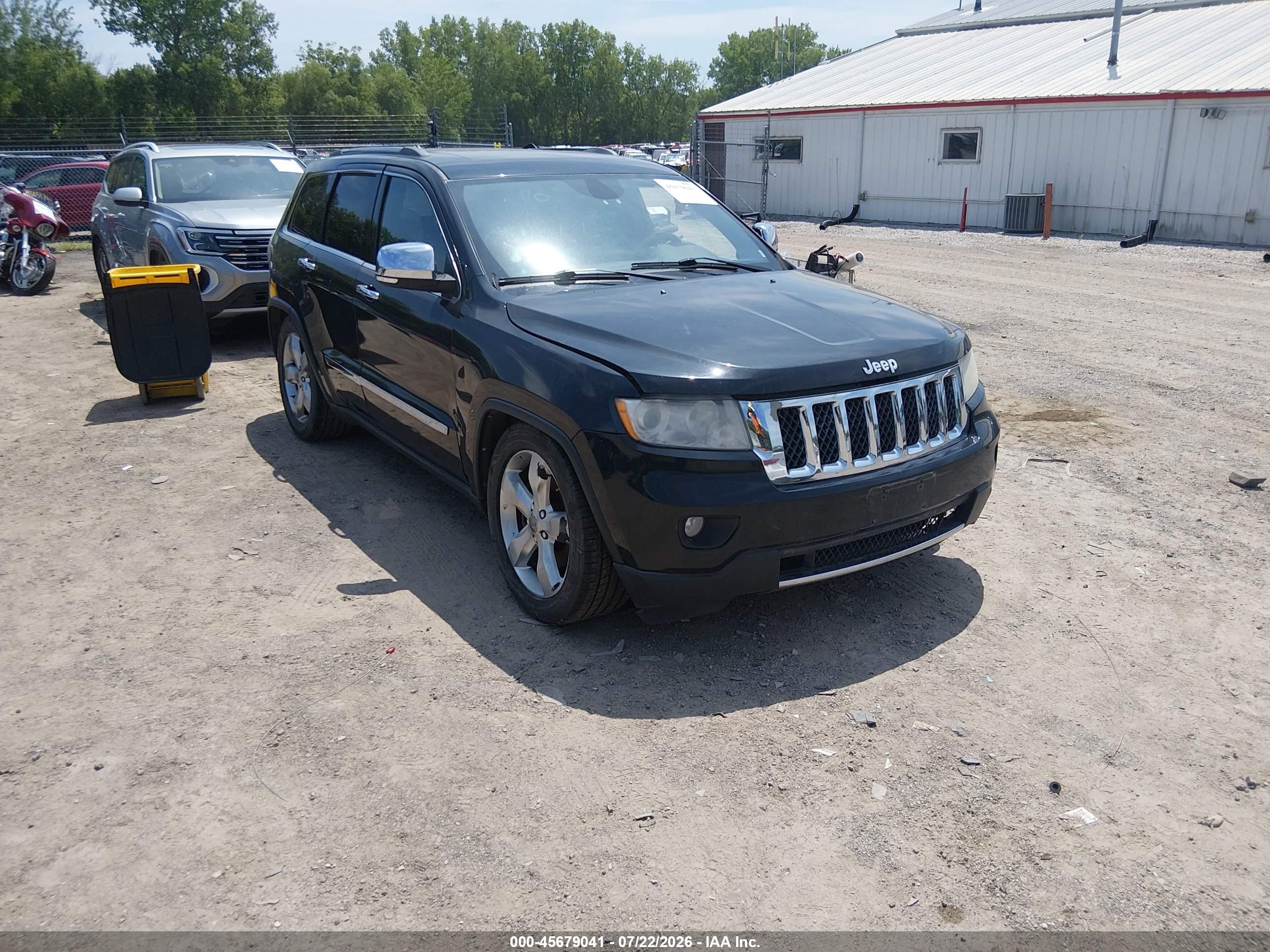 2012 Jeep Grand Cherokee Overland Black vin: 1C4RJFCT4CC269537