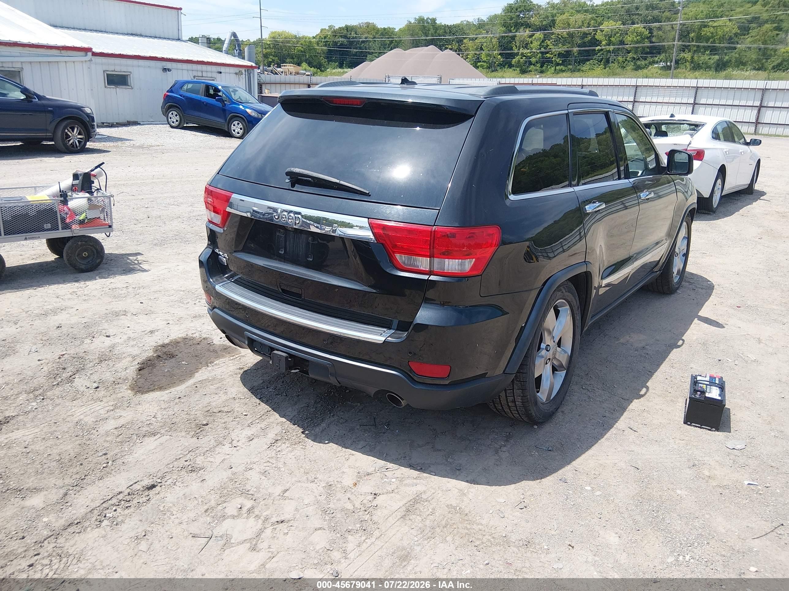2012 Jeep Grand Cherokee Overland Black vin: 1C4RJFCT4CC269537