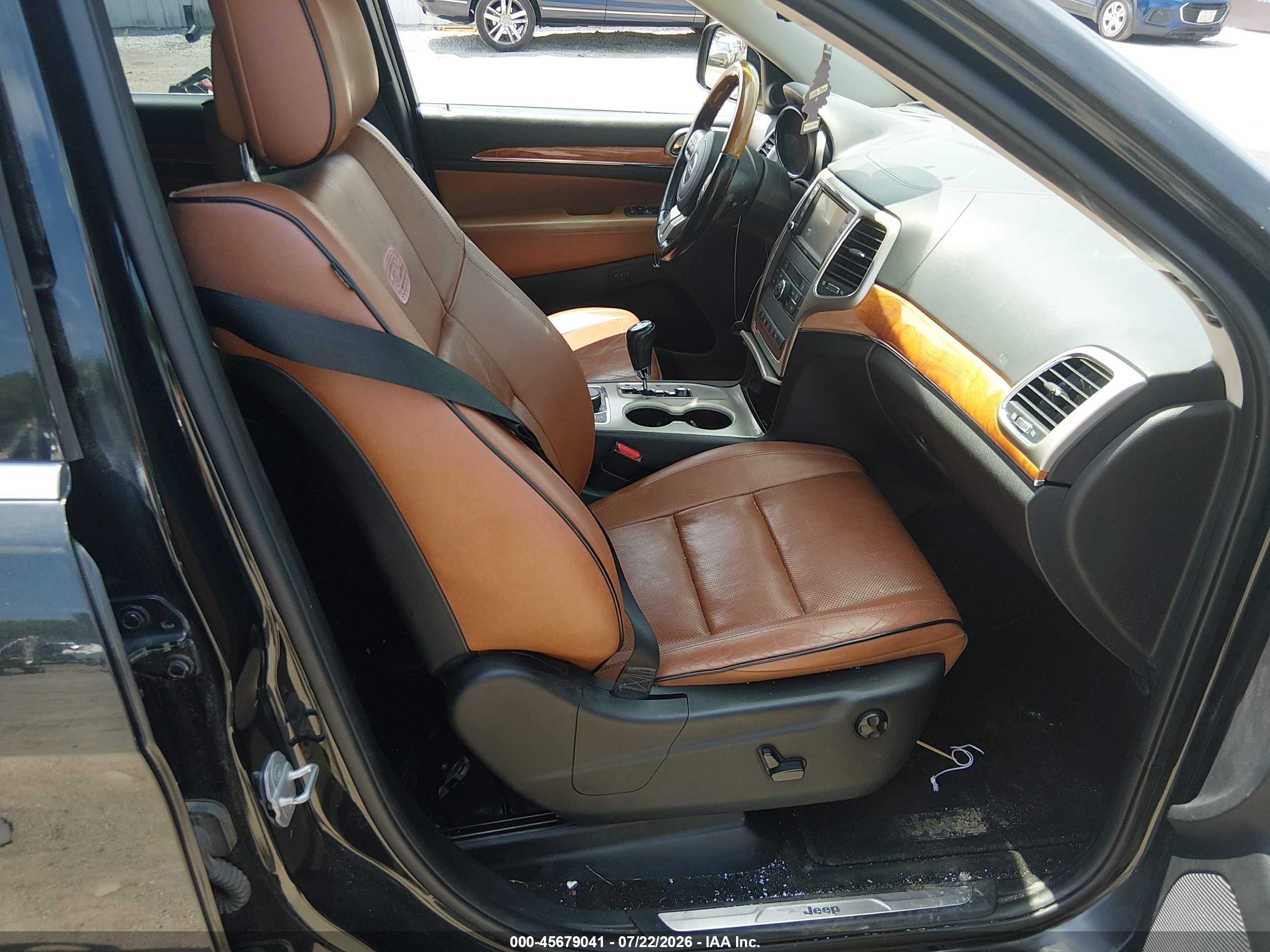 2012 Jeep Grand Cherokee Overland Black vin: 1C4RJFCT4CC269537