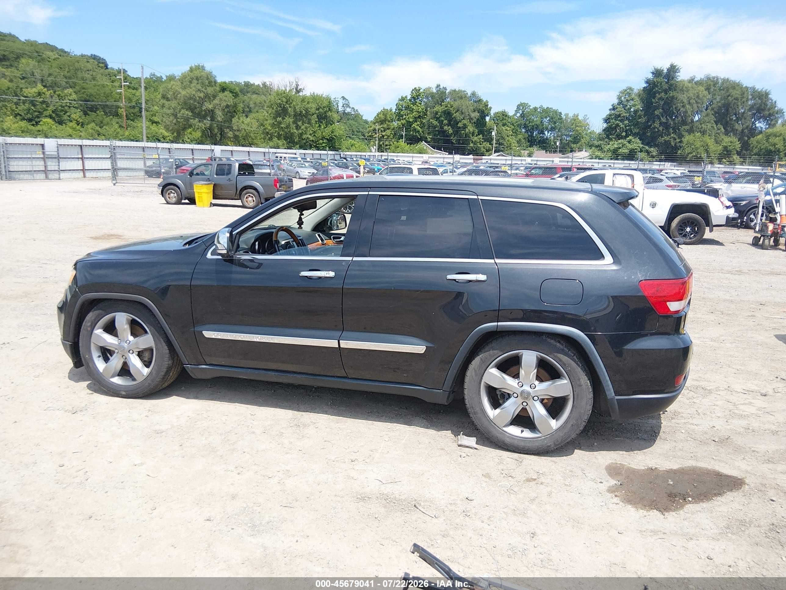 2012 Jeep Grand Cherokee Overland Black vin: 1C4RJFCT4CC269537