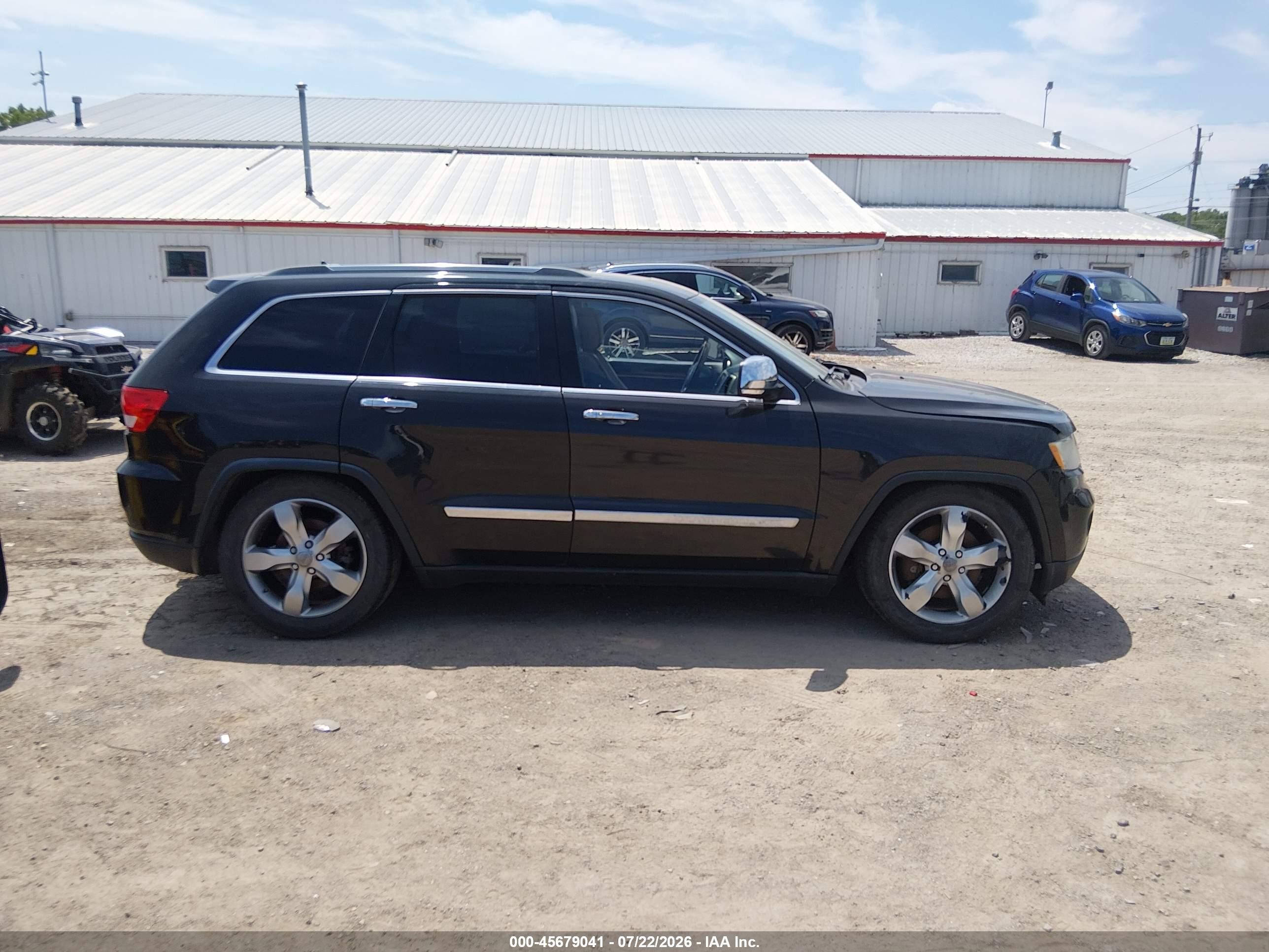 2012 Jeep Grand Cherokee Overland Black vin: 1C4RJFCT4CC269537