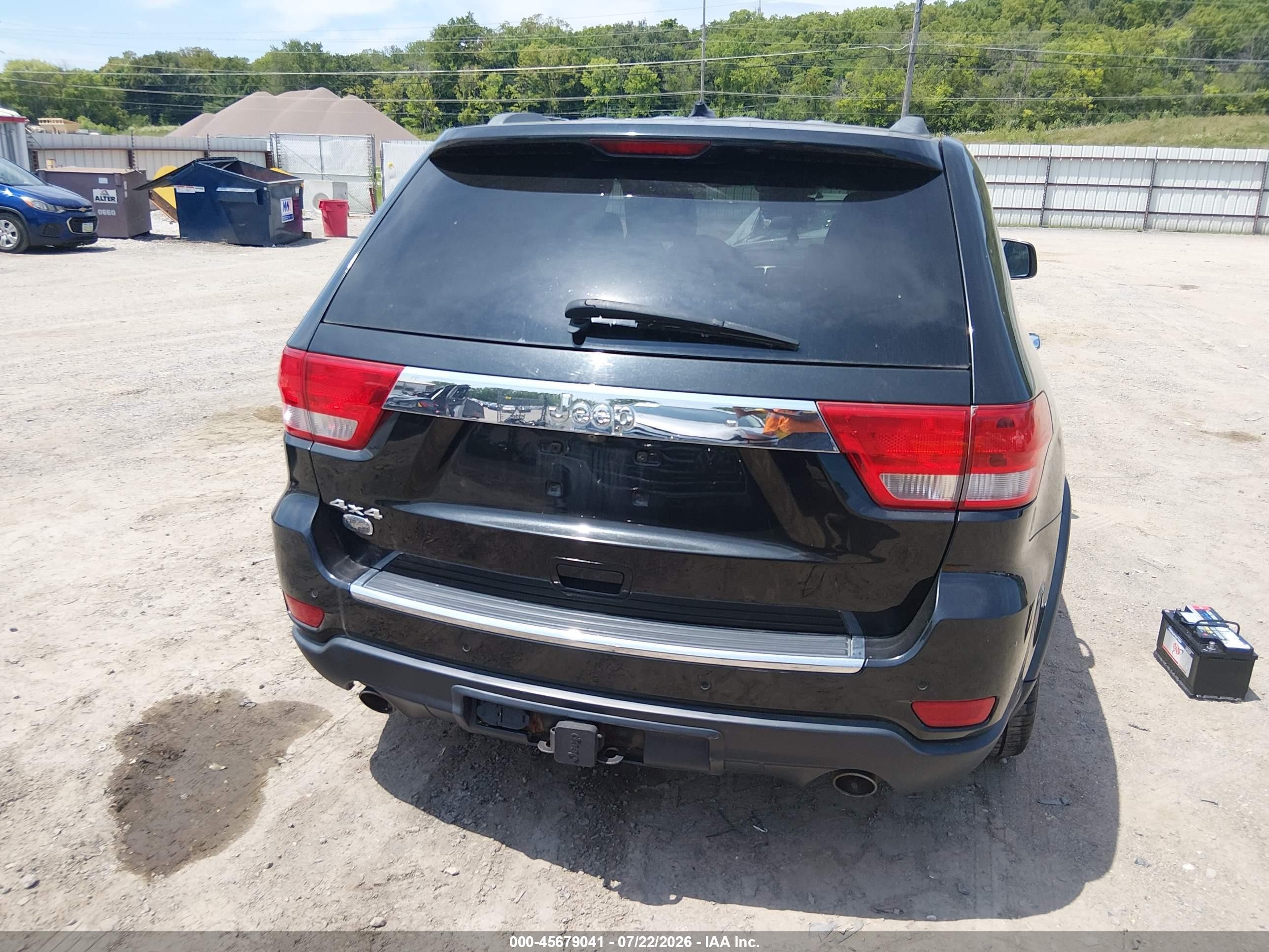 2012 Jeep Grand Cherokee Overland Black vin: 1C4RJFCT4CC269537