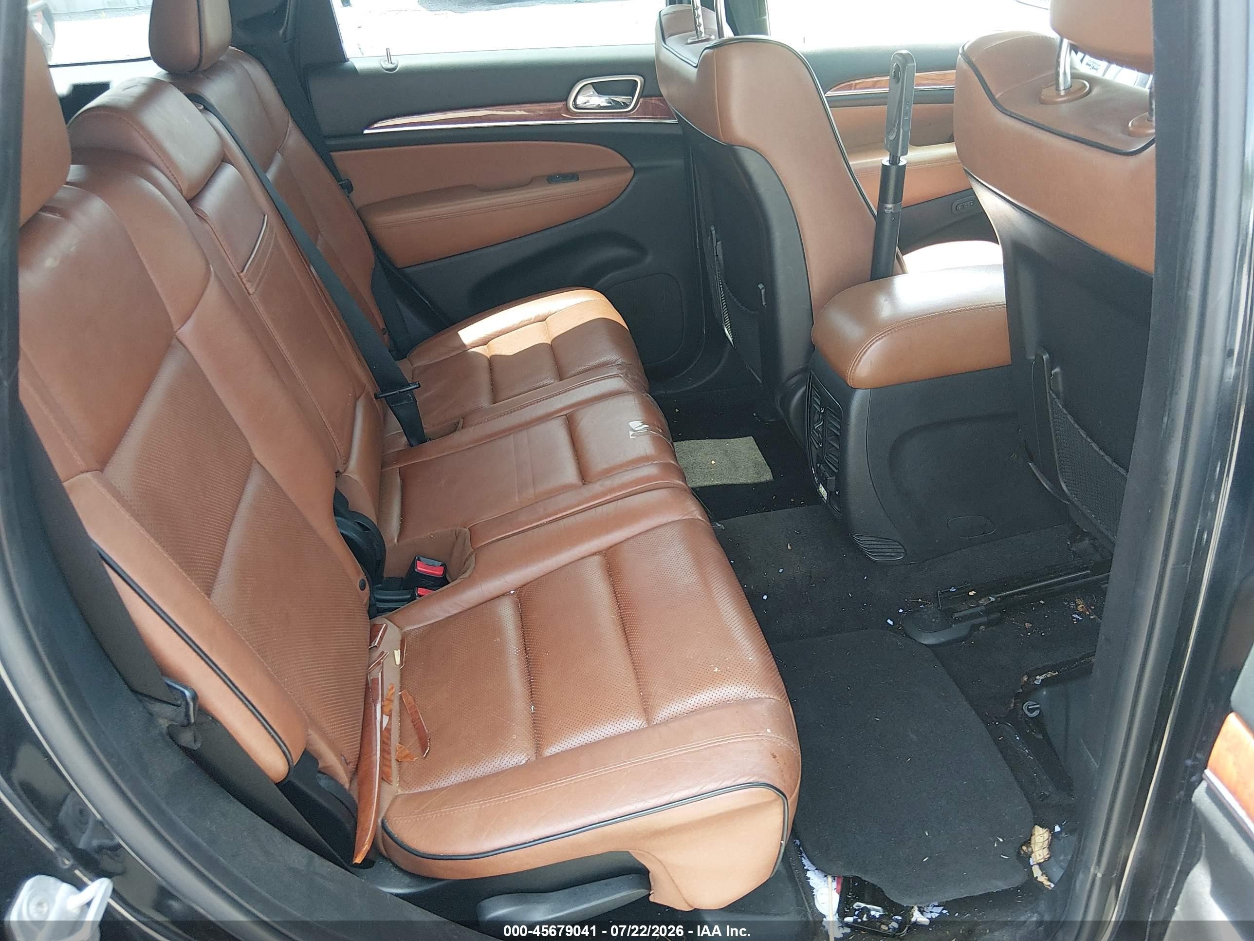 2012 Jeep Grand Cherokee Overland Black vin: 1C4RJFCT4CC269537
