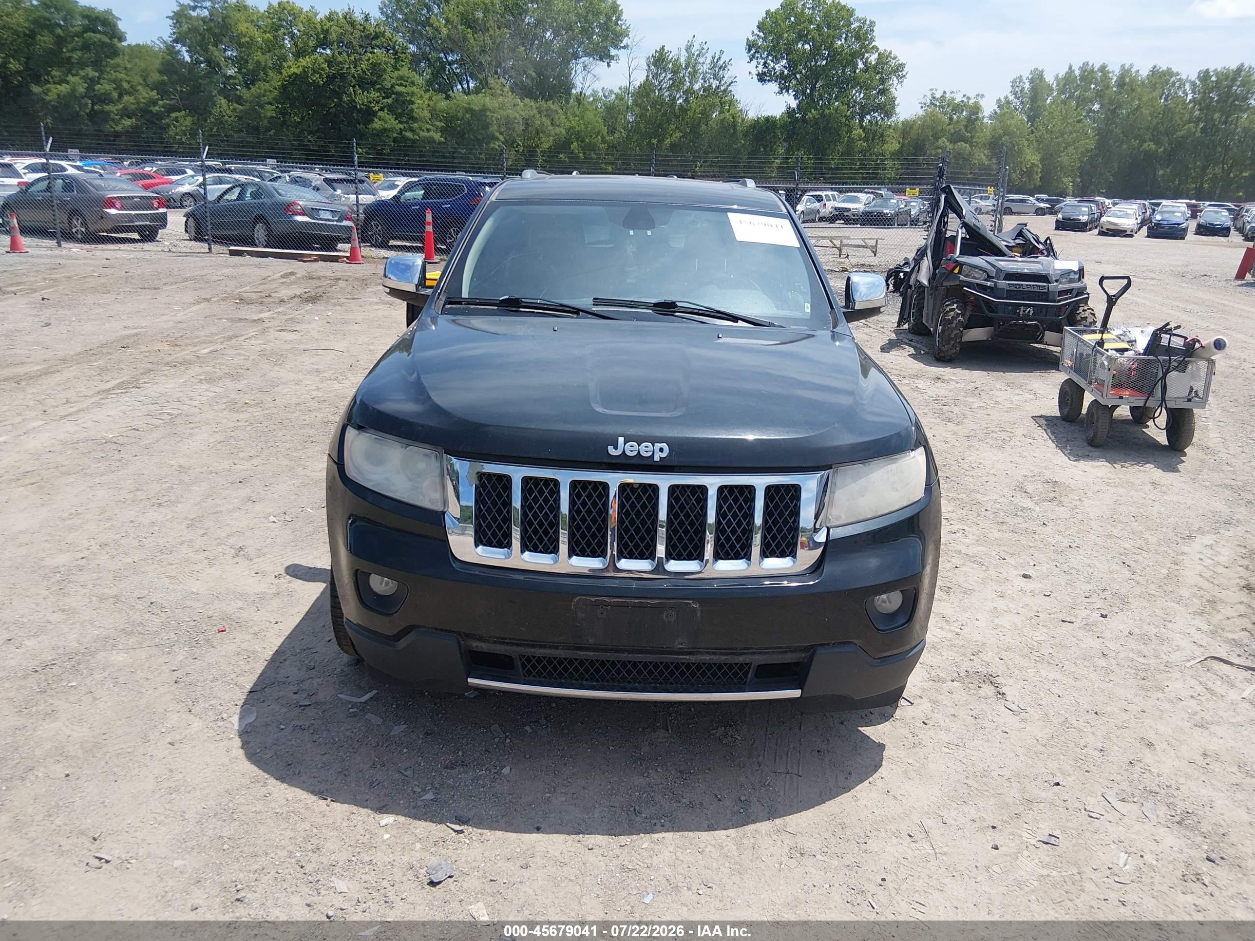 2012 Jeep Grand Cherokee Overland Black vin: 1C4RJFCT4CC269537