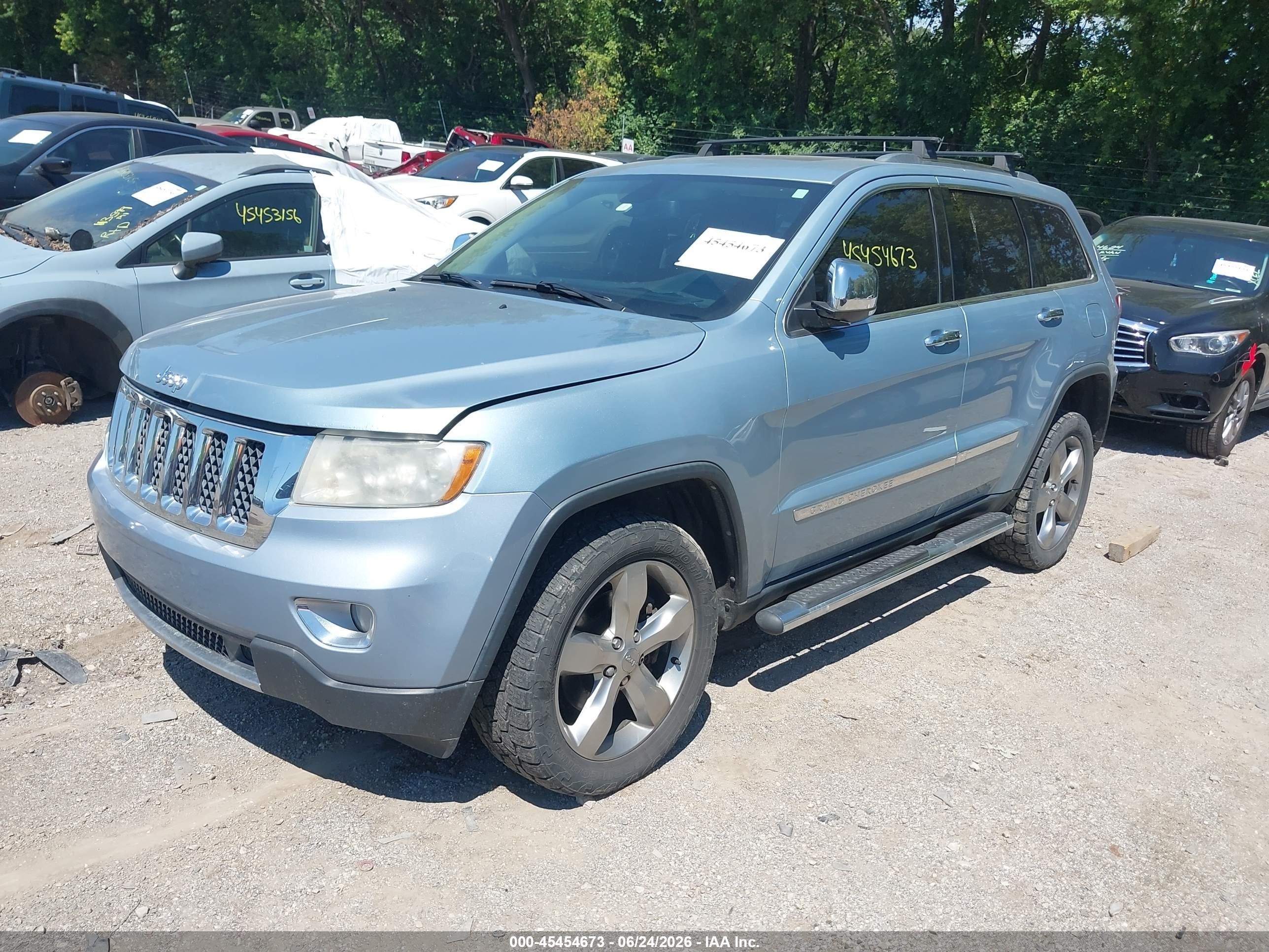 2012 Jeep Grand Cherokee Overland Blue vin: 1C4RJFCT4CC348867