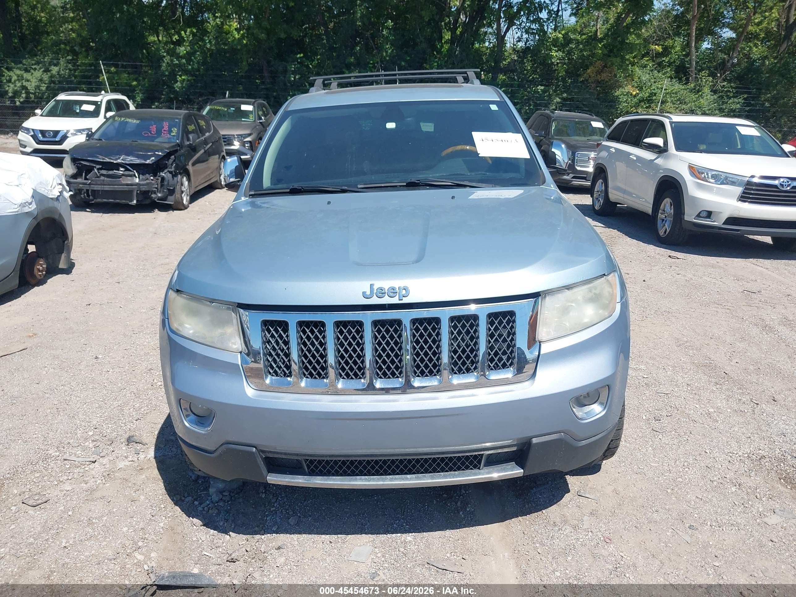 2012 Jeep Grand Cherokee Overland Blue vin: 1C4RJFCT4CC348867
