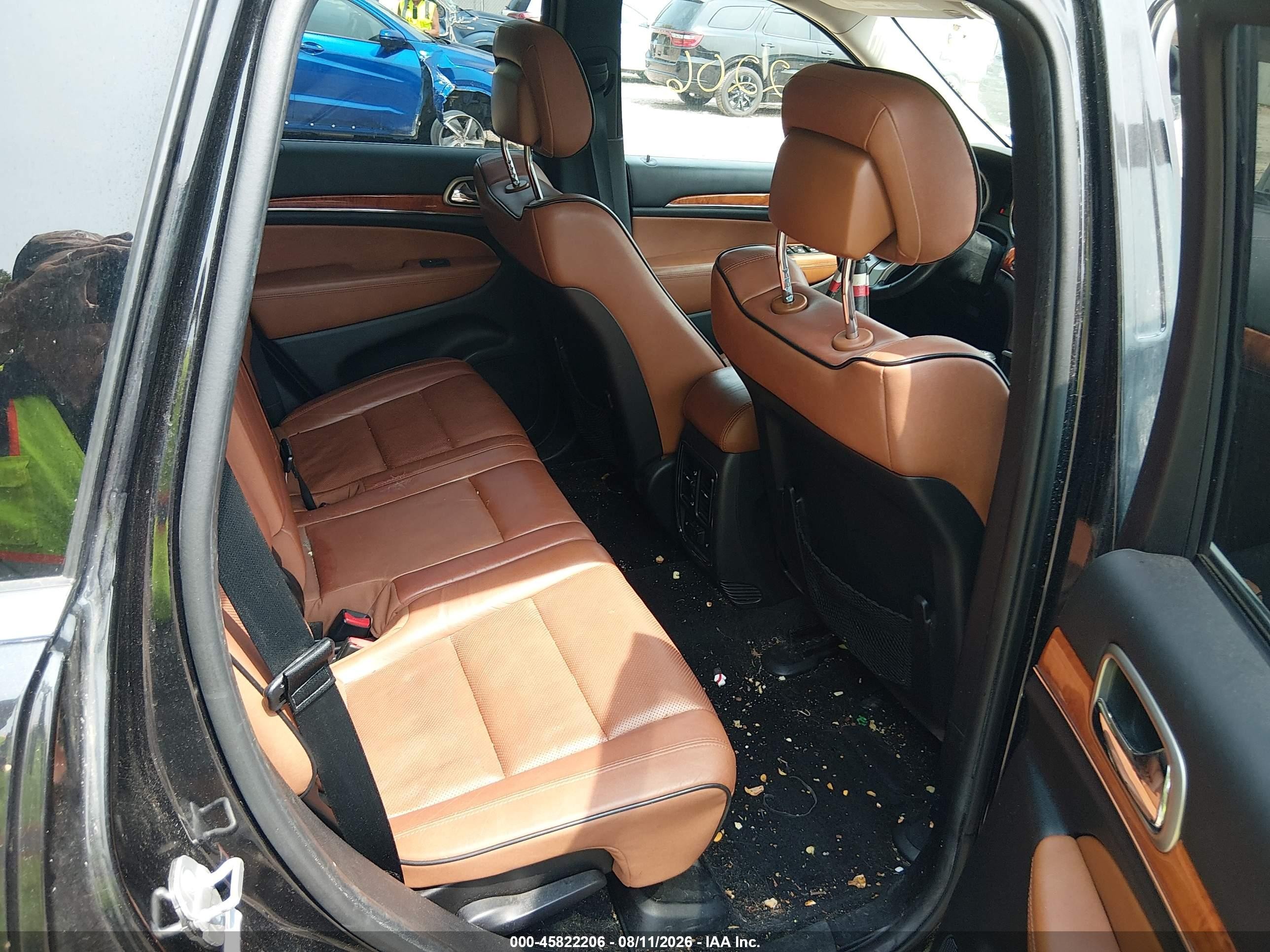 2013 Jeep Grand Cherokee Overland Black vin: 1C4RJFCT4DC522518
