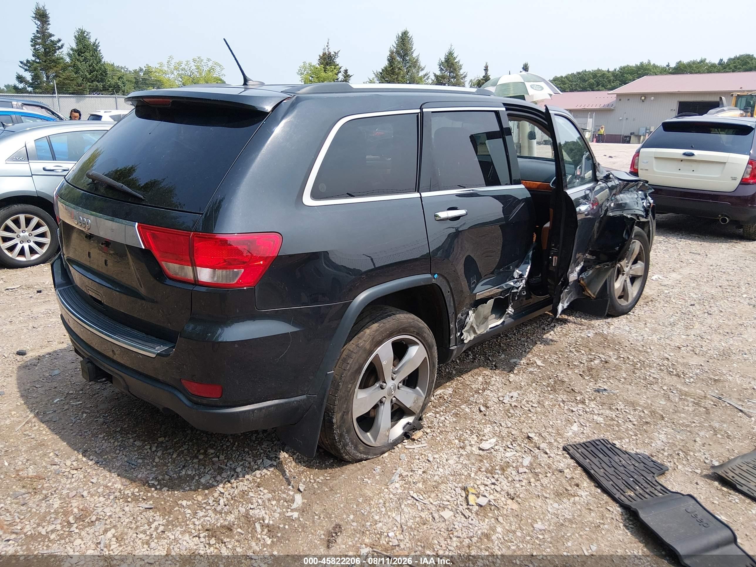 2013 Jeep Grand Cherokee Overland Black vin: 1C4RJFCT4DC522518