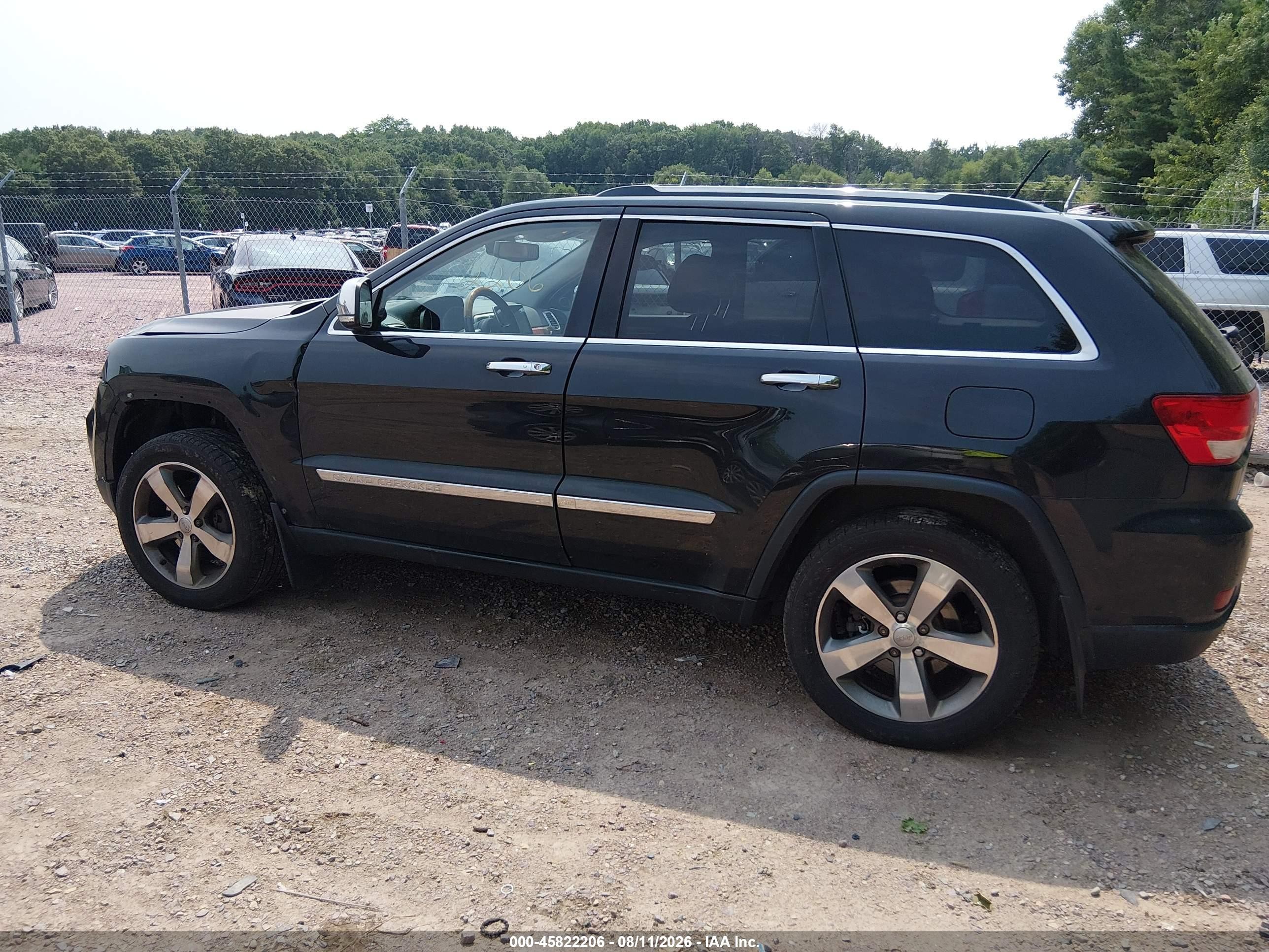 2013 Jeep Grand Cherokee Overland Black vin: 1C4RJFCT4DC522518