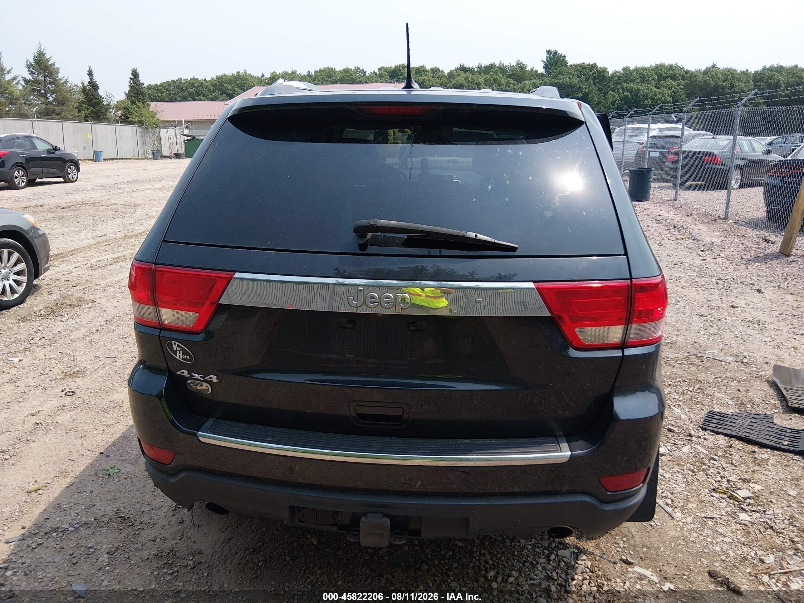 2013 Jeep Grand Cherokee Overland Black vin: 1C4RJFCT4DC522518