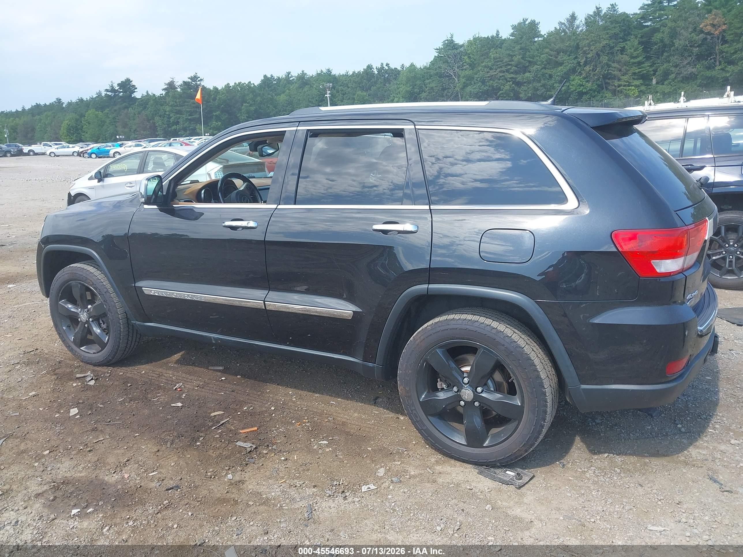 2013 Jeep Grand Cherokee Overland Summit Black vin: 1C4RJFCT4DC563375
