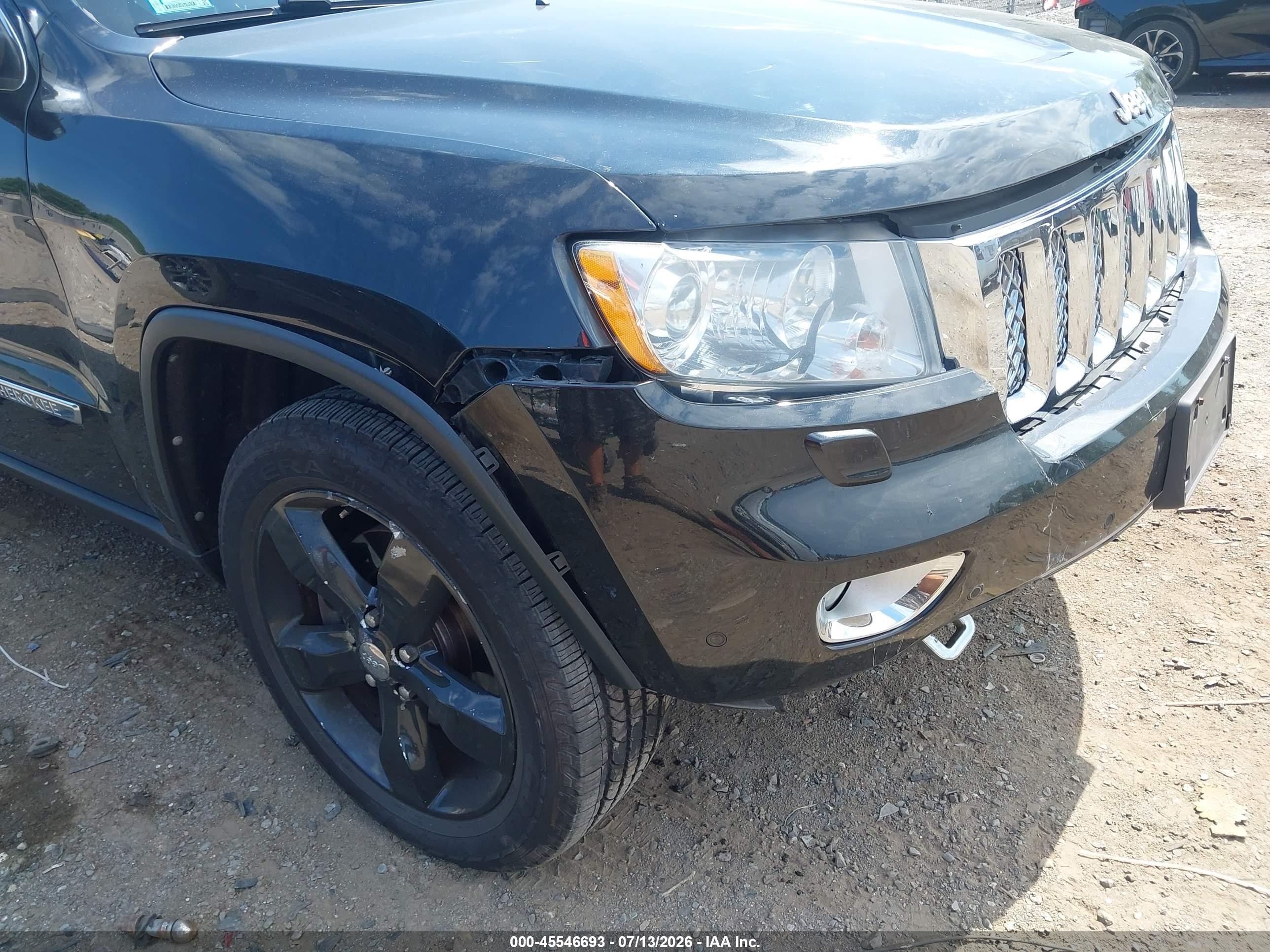 2013 Jeep Grand Cherokee Overland Summit Black vin: 1C4RJFCT4DC563375