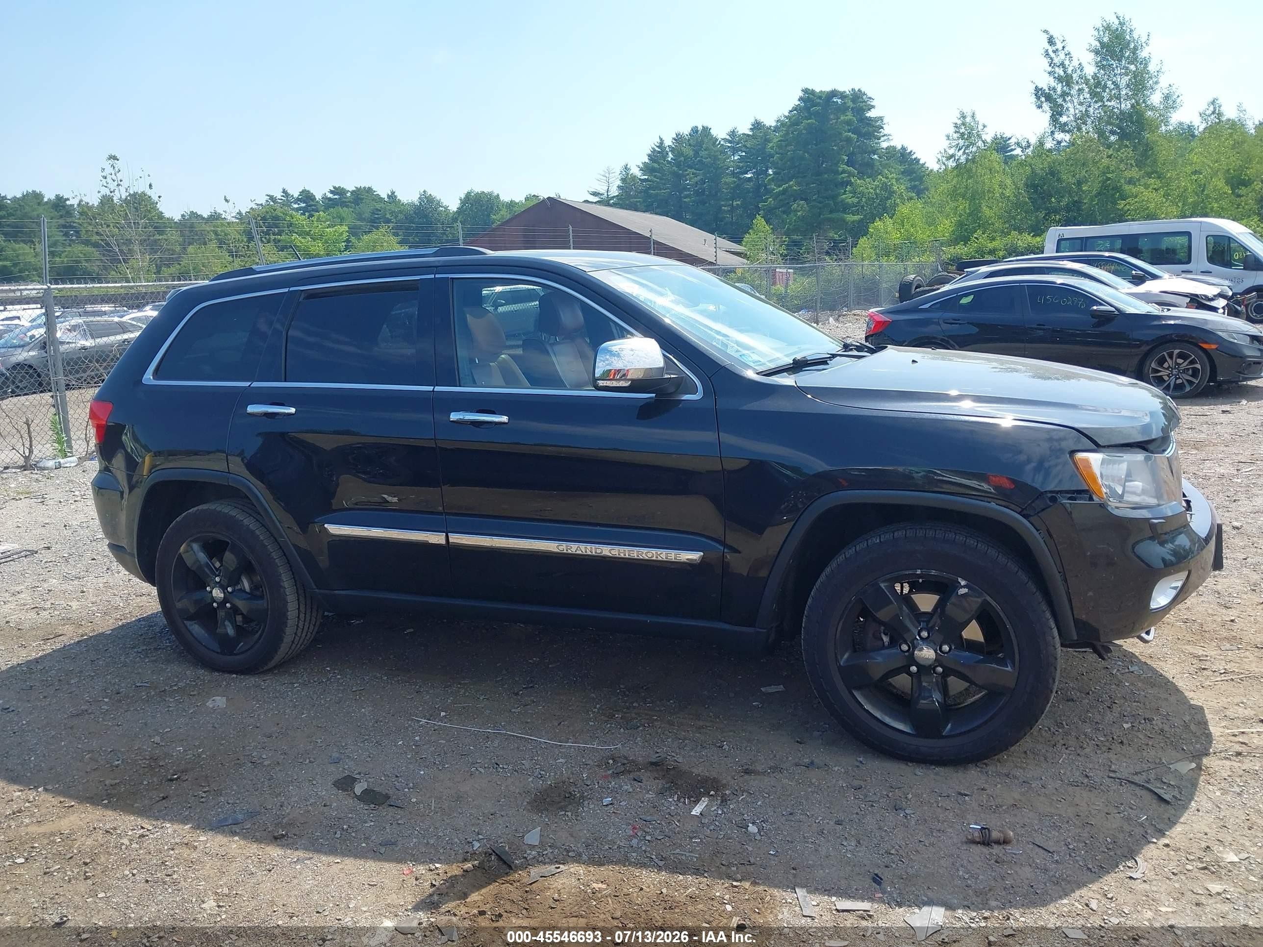 2013 Jeep Grand Cherokee Overland Summit Black vin: 1C4RJFCT4DC563375