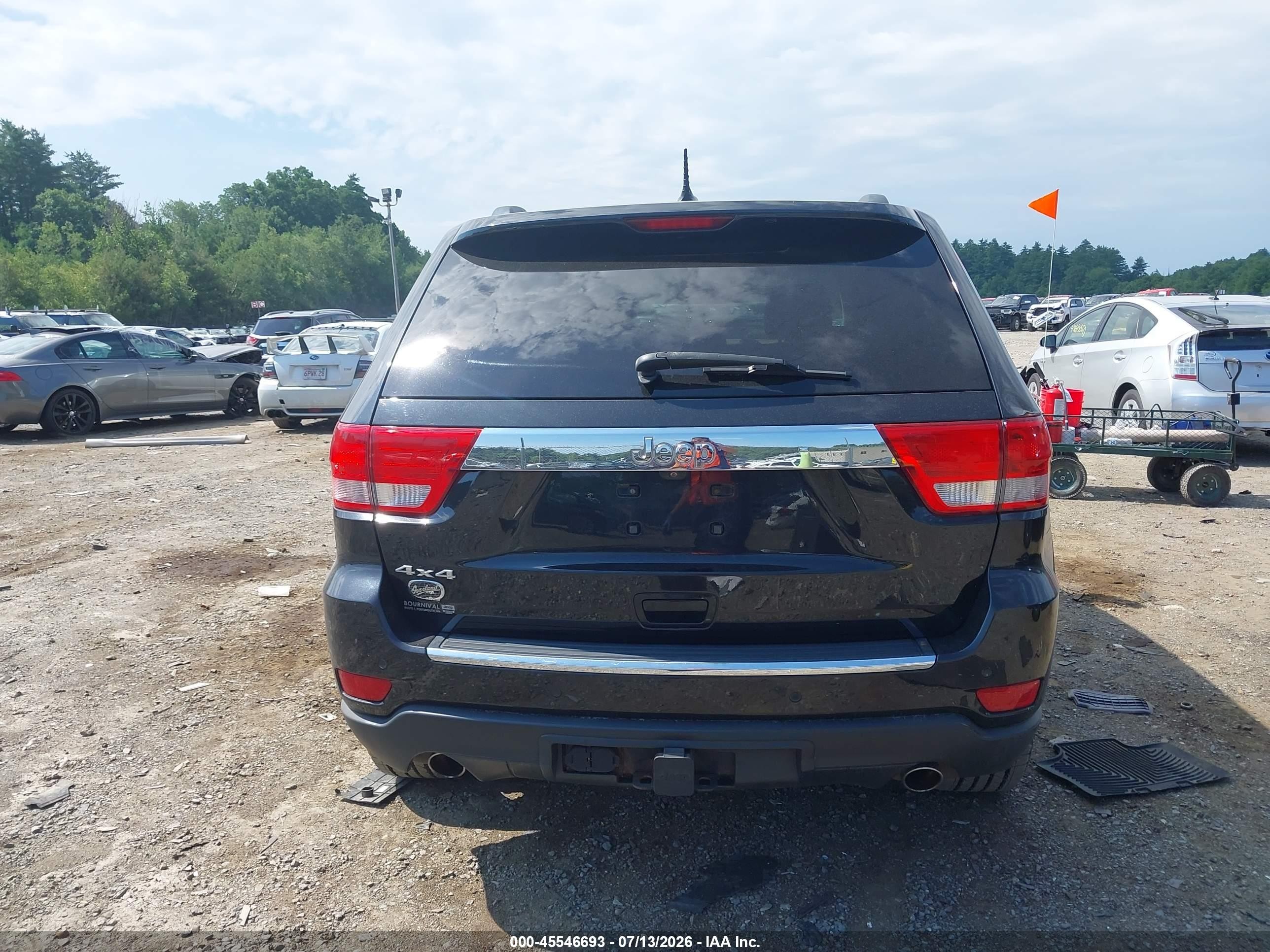 2013 Jeep Grand Cherokee Overland Summit Black vin: 1C4RJFCT4DC563375