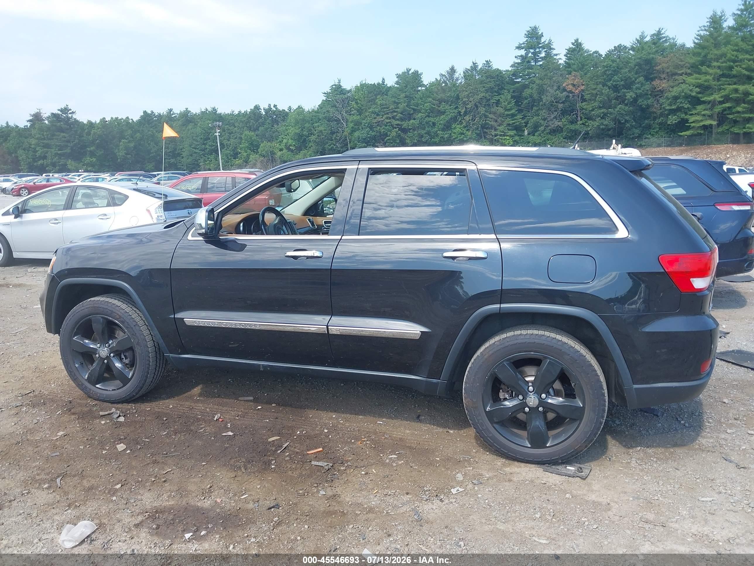 2013 Jeep Grand Cherokee Overland Summit Black vin: 1C4RJFCT4DC563375