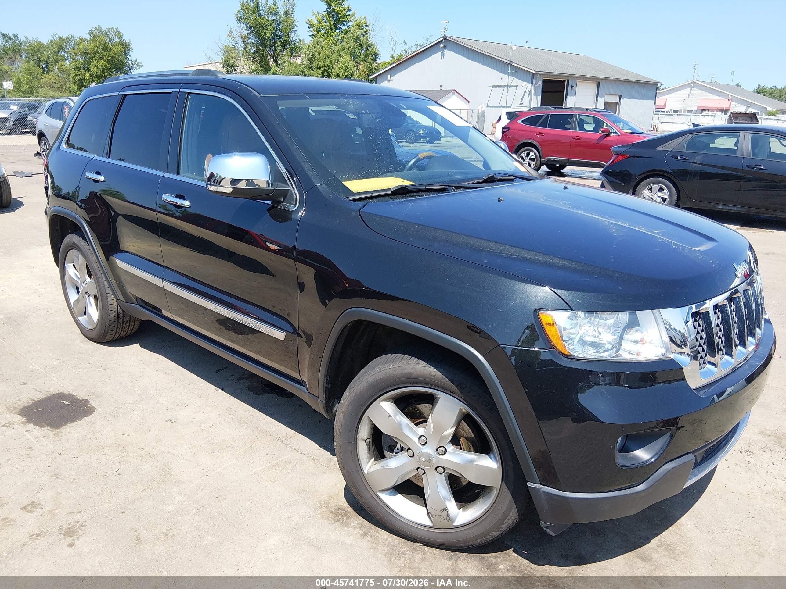 2013 Jeep Grand Cherokee Overland Black vin: 1C4RJFCT4DC580676