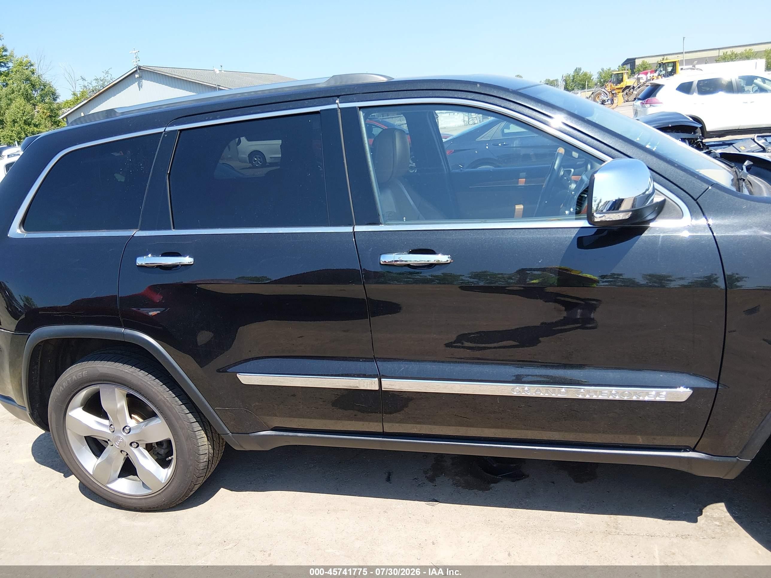2013 Jeep Grand Cherokee Overland Black vin: 1C4RJFCT4DC580676