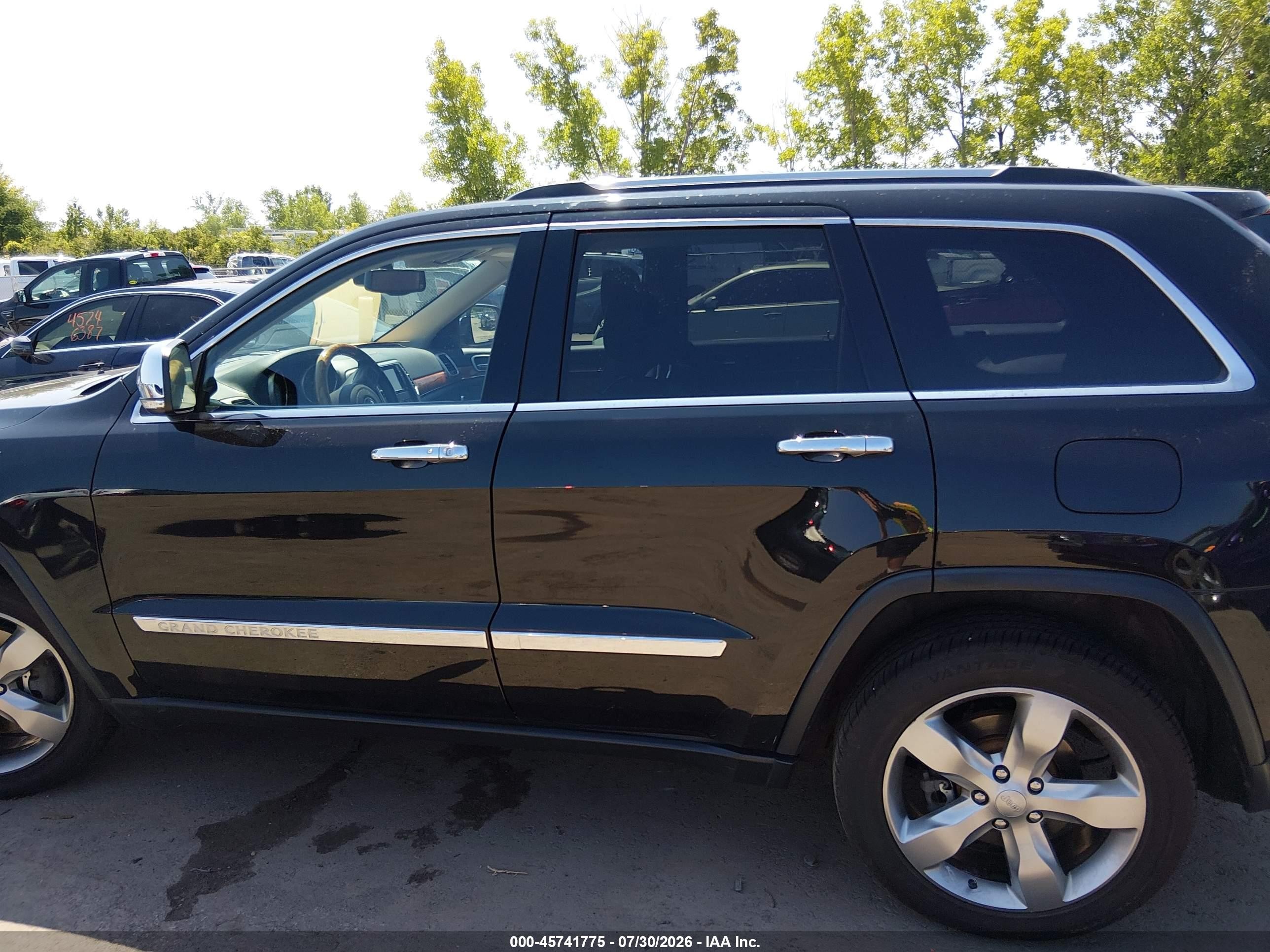 2013 Jeep Grand Cherokee Overland Black vin: 1C4RJFCT4DC580676