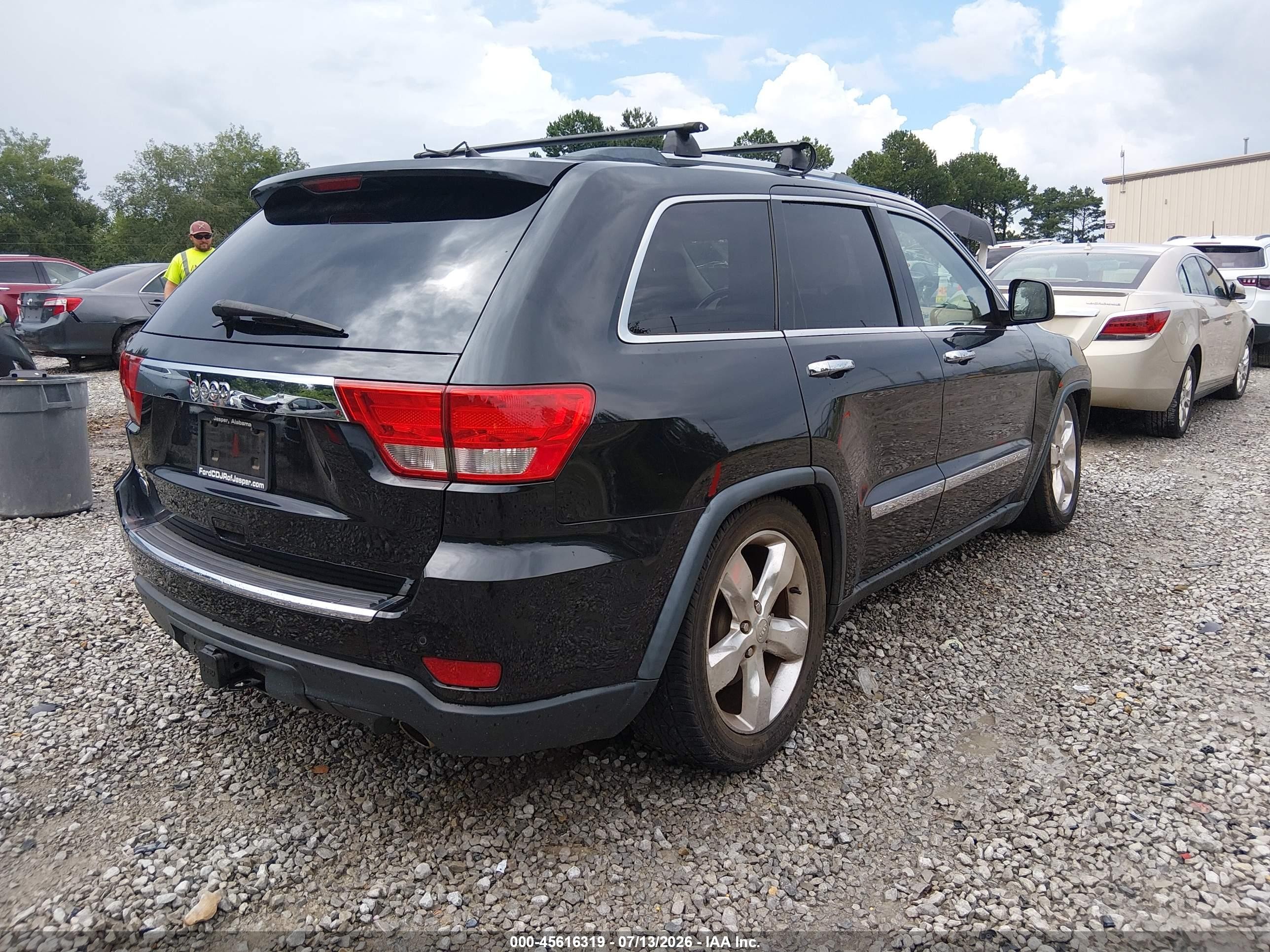 2013 Jeep Grand Cherokee Overland Summit Black vin: 1C4RJFCT4DC630377
