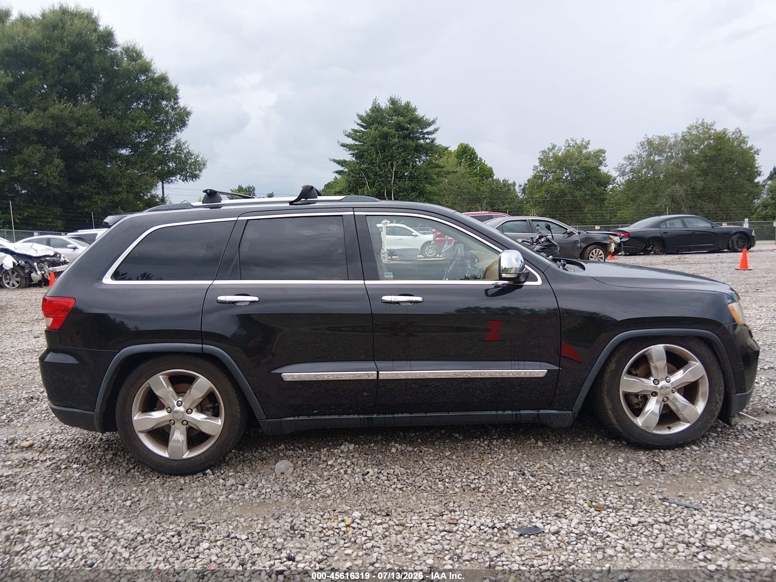 2013 Jeep Grand Cherokee Overland Summit Black vin: 1C4RJFCT4DC630377