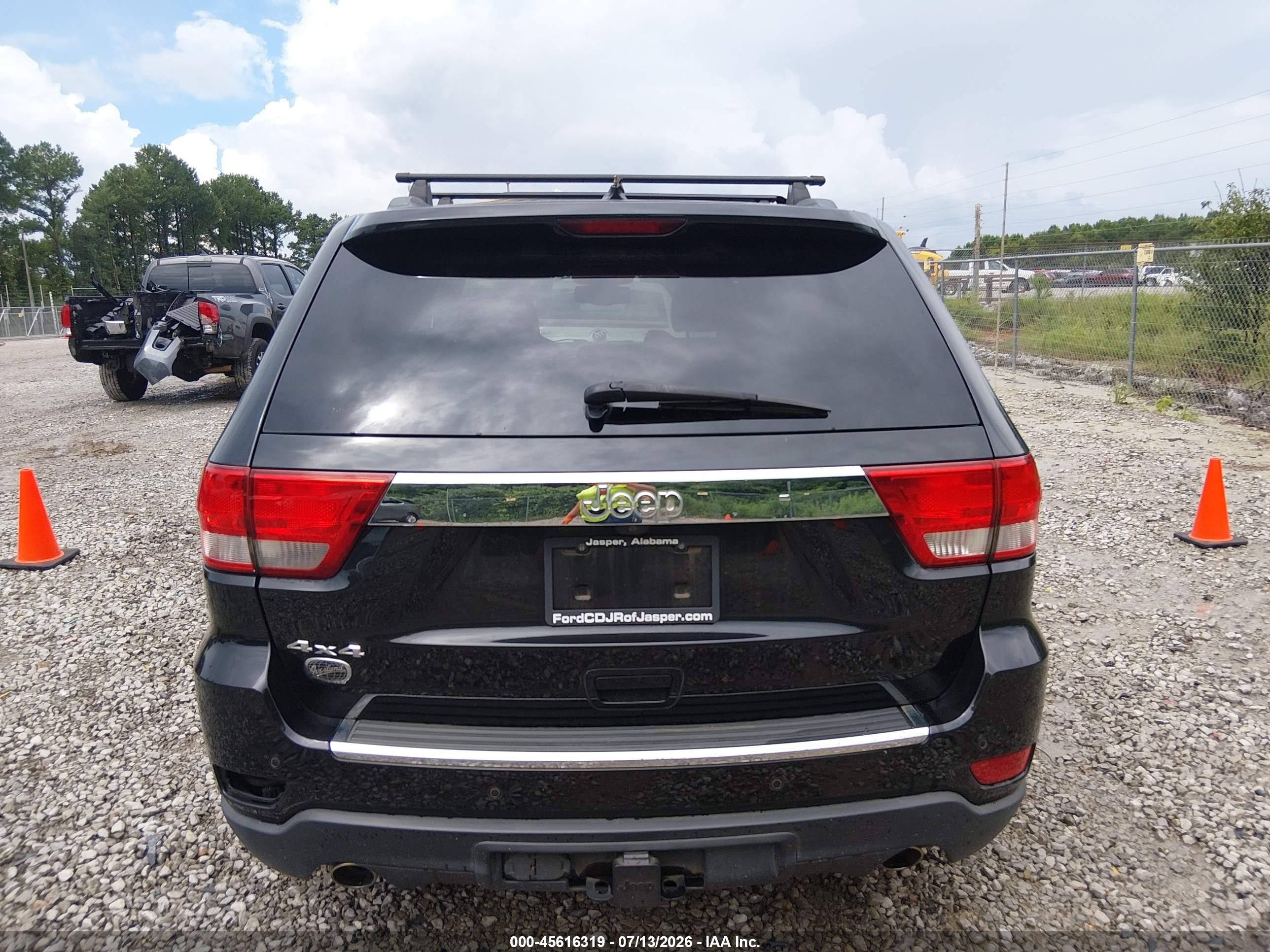 2013 Jeep Grand Cherokee Overland Summit Black vin: 1C4RJFCT4DC630377