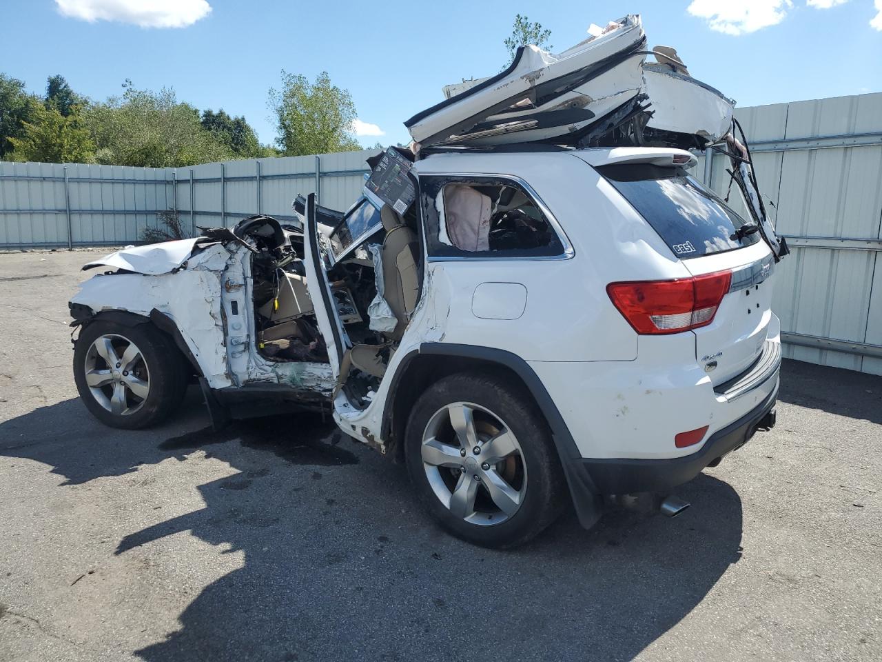 2013 Jeep Grand Cherokee Overland White vin: 1C4RJFCT4DC634705