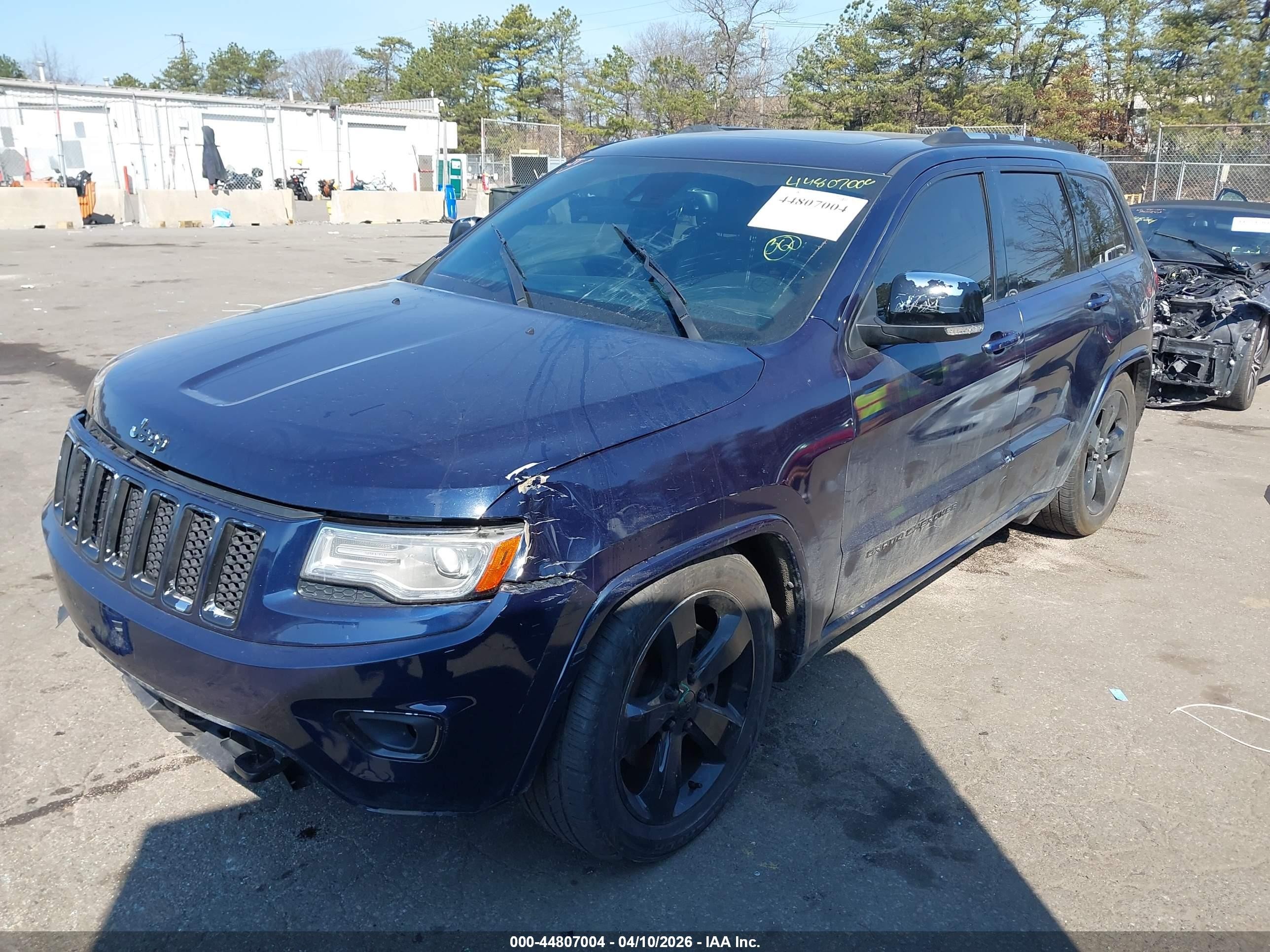 2014 Jeep Grand Cherokee Overland Синий vin: 1C4RJFCT4EC105059