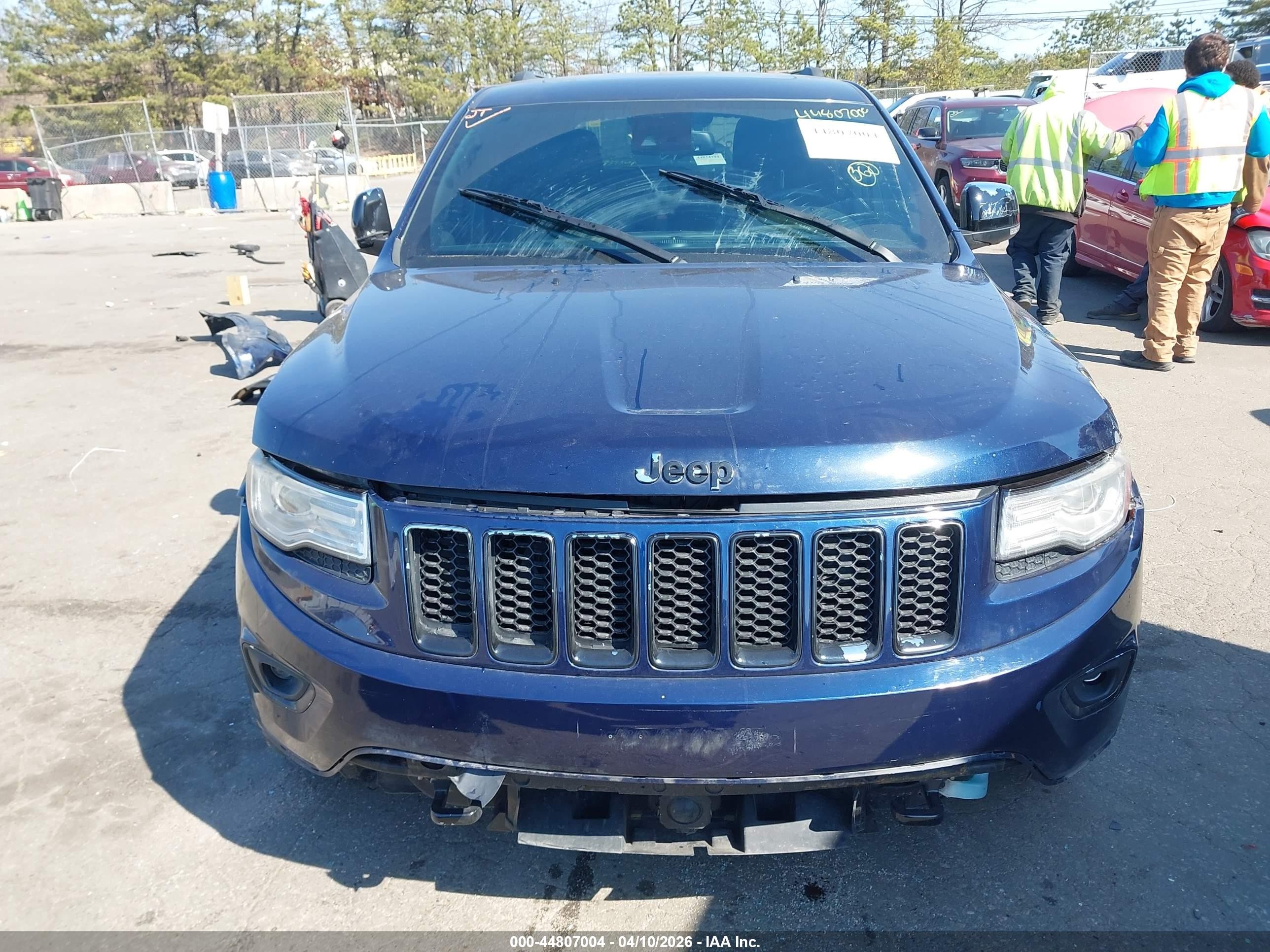 2014 Jeep Grand Cherokee Overland Синий vin: 1C4RJFCT4EC105059