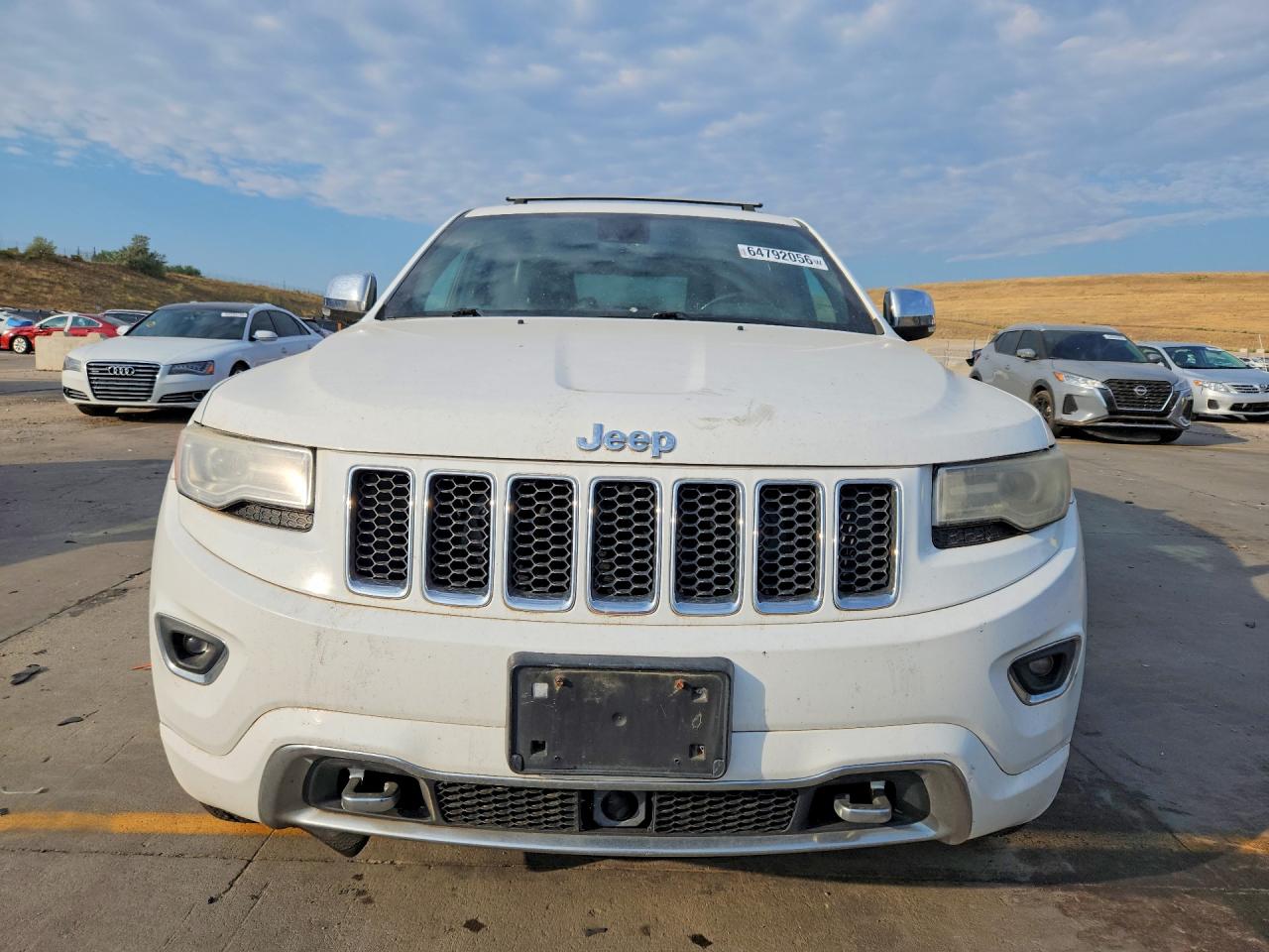 2014 Jeep Grand Cherokee Overland White vin: 1C4RJFCT4EC105515