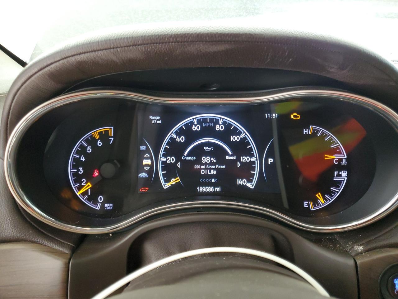 2014 Jeep Grand Cherokee Overland Black vin: 1C4RJFCT4EC105613 Damage: Warning Light - Engine, On, Unacceptable