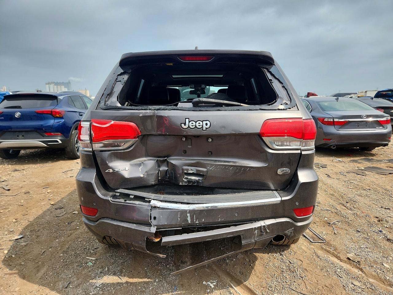 2014 Jeep Grand Cherokee Overland Gray vin: 1C4RJFCT4EC183535