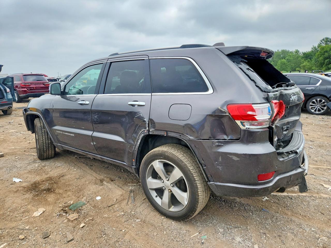 2014 Jeep Grand Cherokee Overland Gray vin: 1C4RJFCT4EC183535
