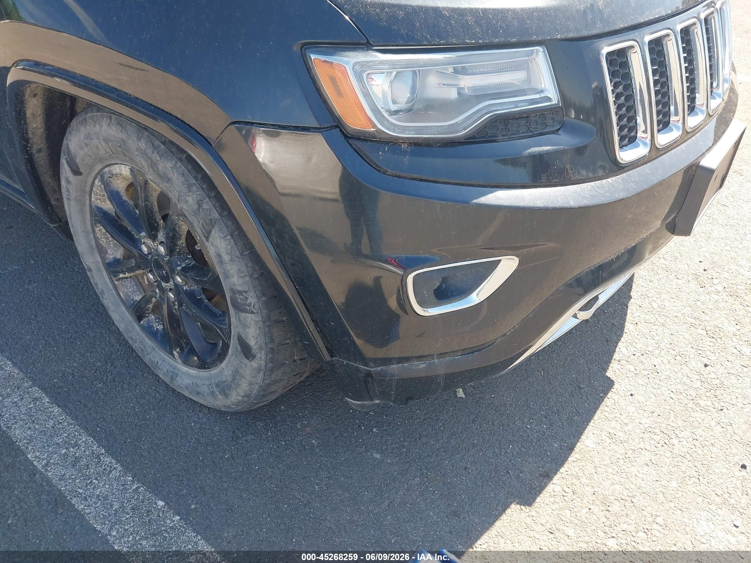 2014 Jeep Grand Cherokee Overland Black vin: 1C4RJFCT4EC211916