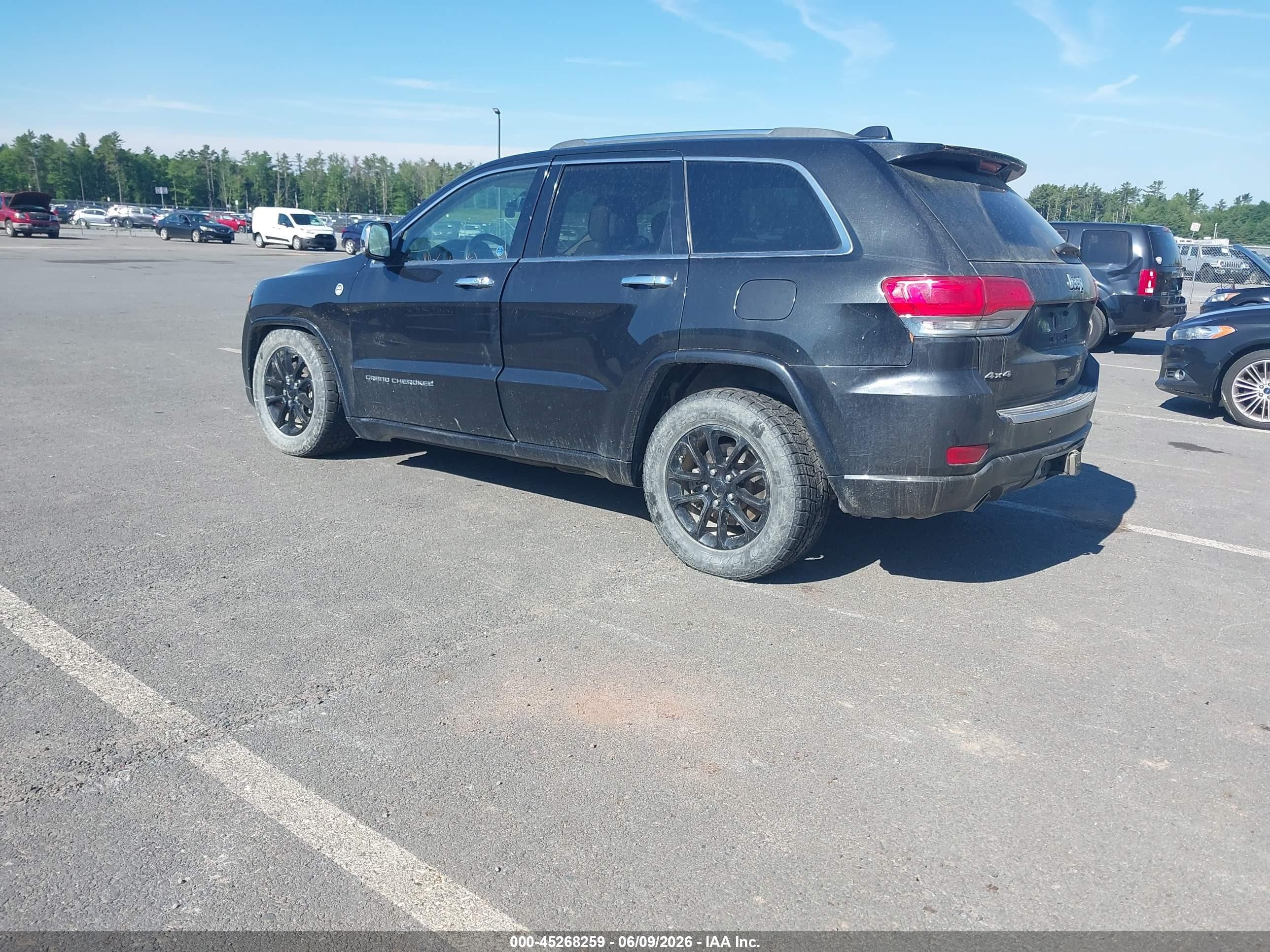 2014 Jeep Grand Cherokee Overland Black vin: 1C4RJFCT4EC211916