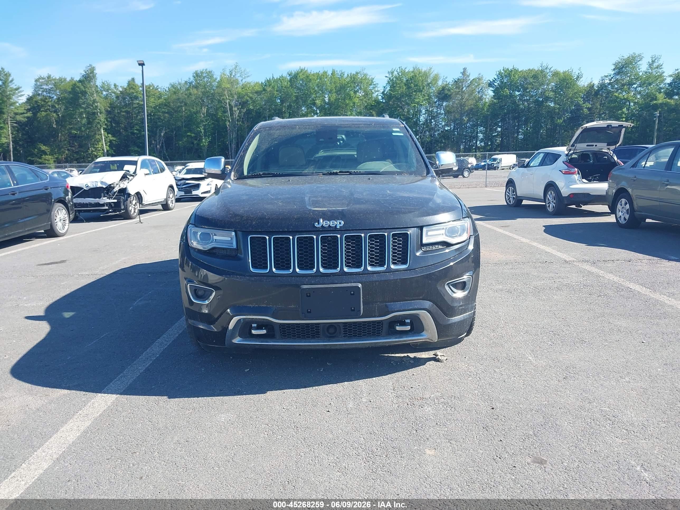 2014 Jeep Grand Cherokee Overland Black vin: 1C4RJFCT4EC211916