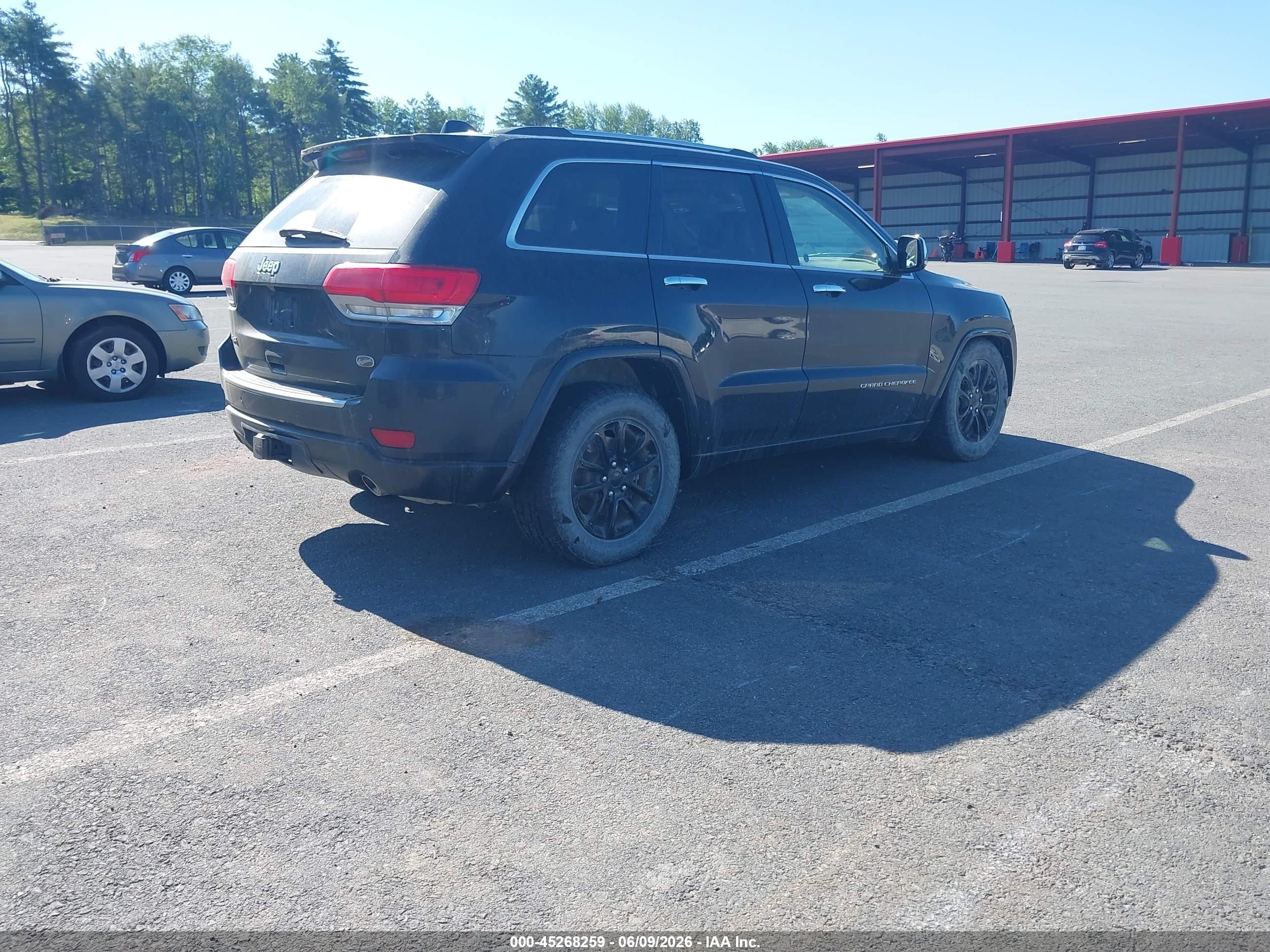 2014 Jeep Grand Cherokee Overland Black vin: 1C4RJFCT4EC211916