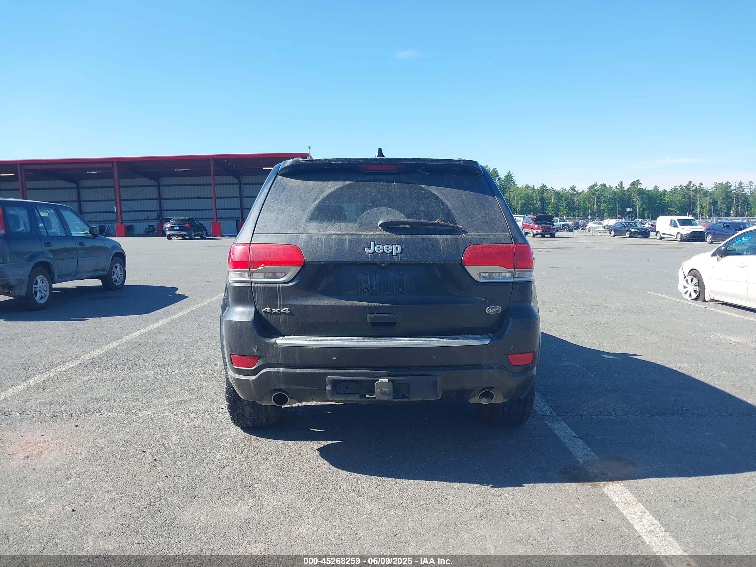 2014 Jeep Grand Cherokee Overland Black vin: 1C4RJFCT4EC211916