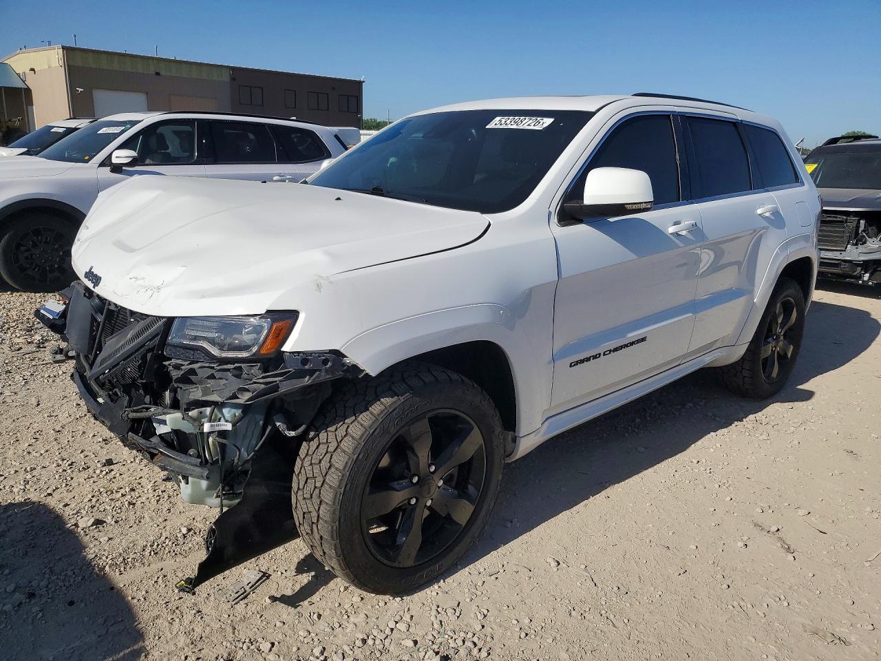 2015 Jeep Grand Cherokee Overland White vin: 1C4RJFCT4FC234453