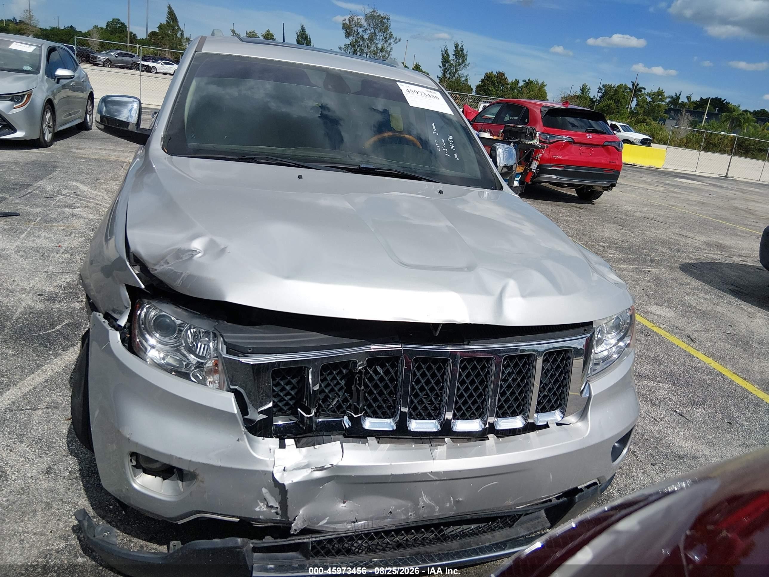 2012 Jeep Grand Cherokee Overland Серебряный vin: 1C4RJFCT5CC141646
