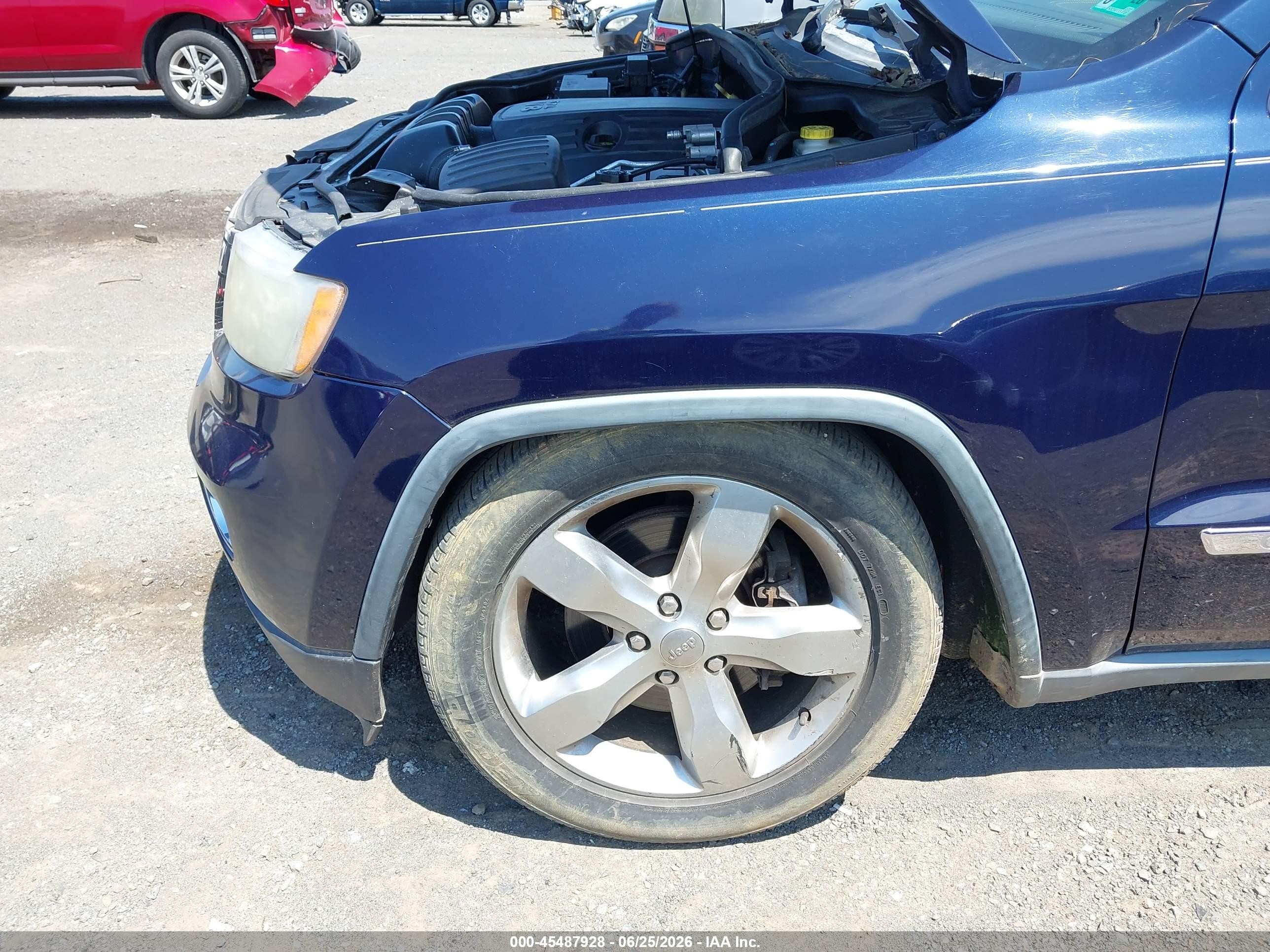2012 Jeep Grand Cherokee Overland Blue vin: 1C4RJFCT5CC226941
