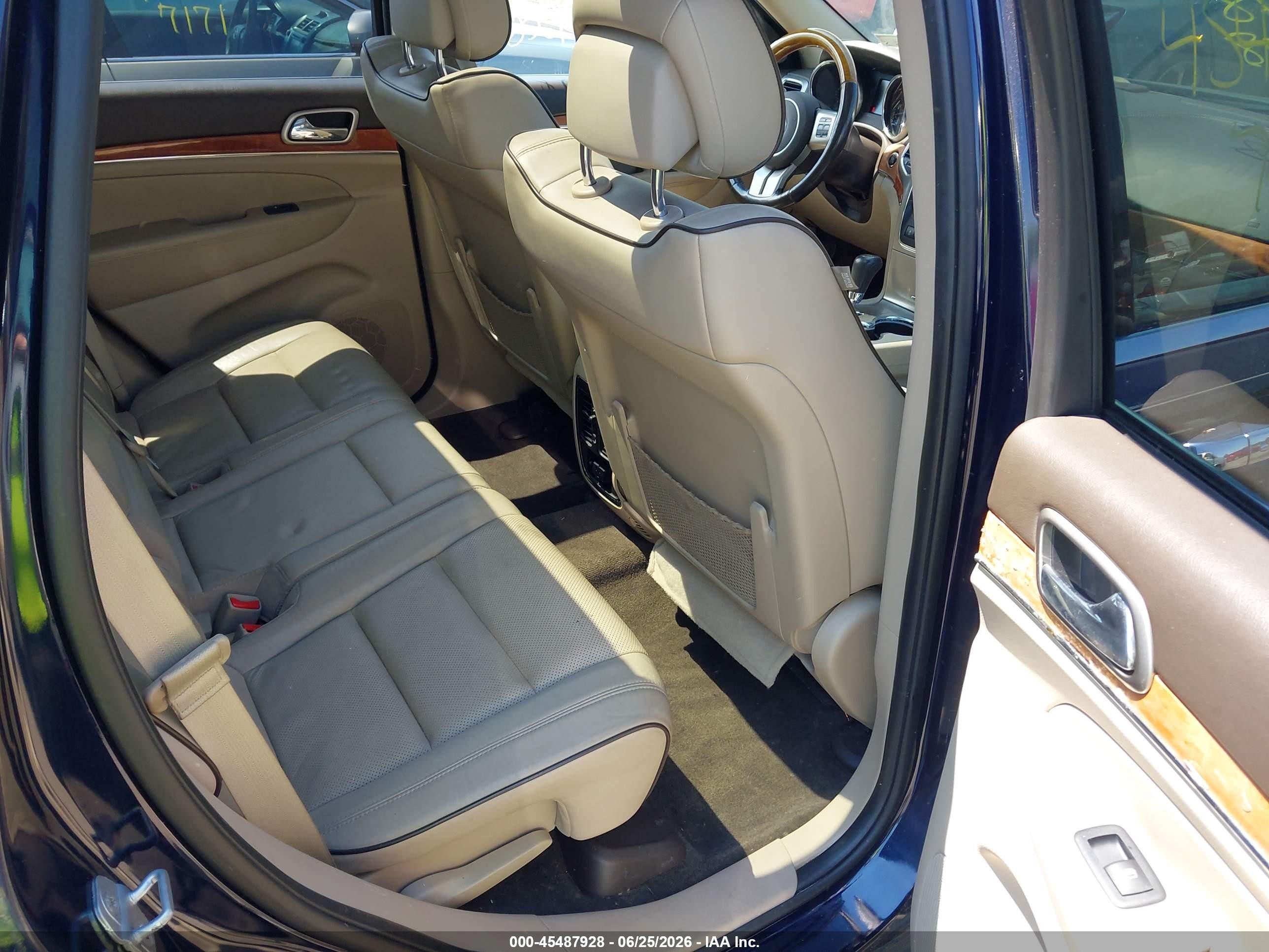 2012 Jeep Grand Cherokee Overland Blue vin: 1C4RJFCT5CC226941