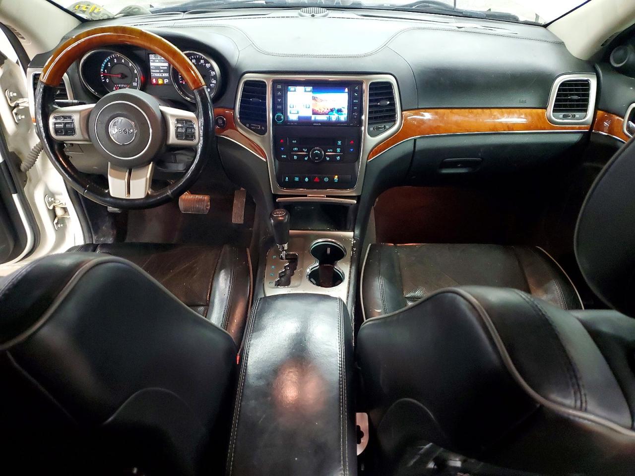2012 Jeep Grand Cherokee Overland White vin: 1C4RJFCT5CC250754